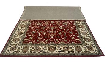 Orientteppich Rot Herati Teppich 100% Wolle Orientteppich Handgetuftet, Wawa Teppich, Rechteck, Höhe: 20 mm