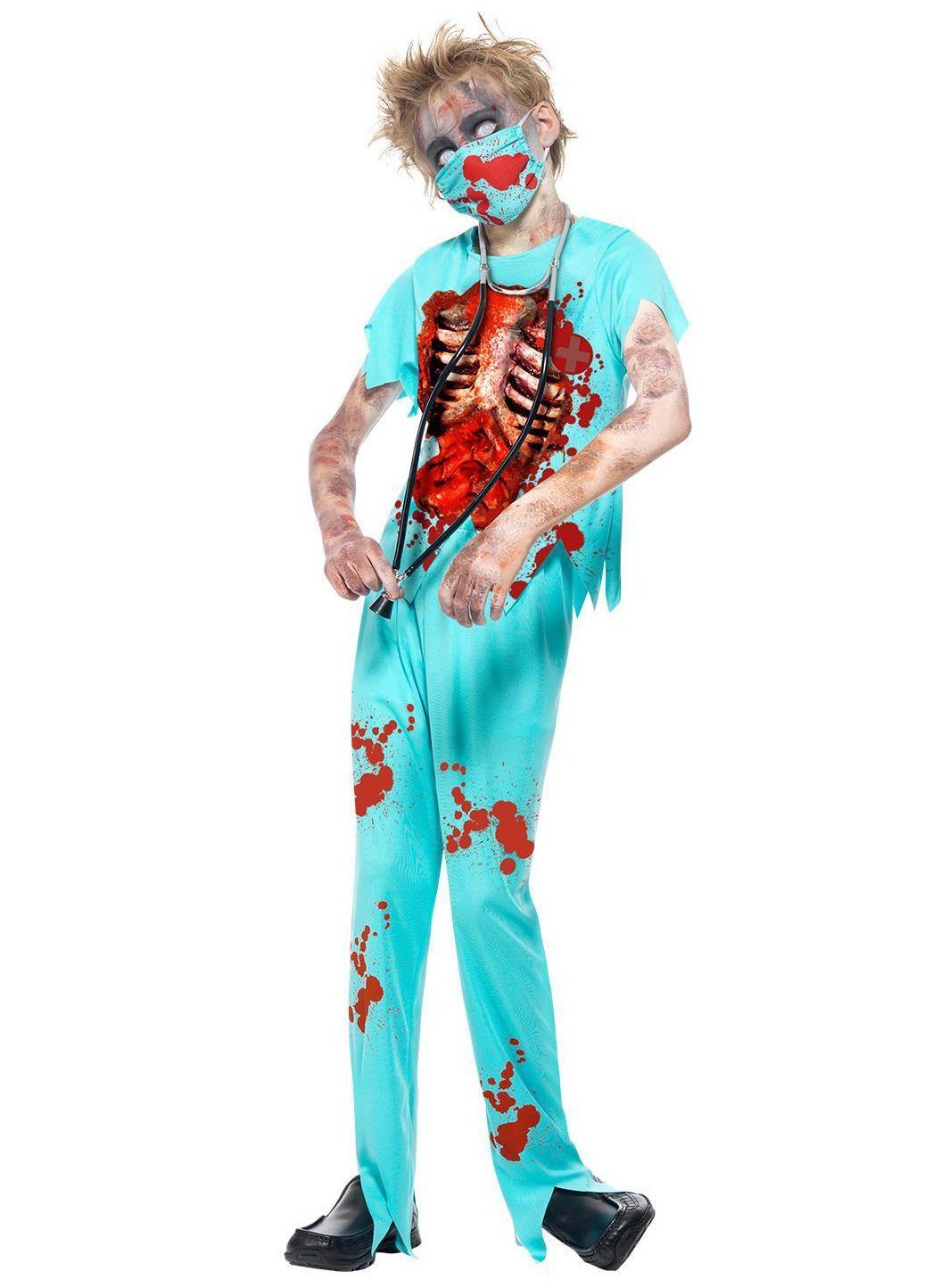 Smiffys Zombie-Kostüm Zombie Arzt Halloween Kostüm Kinder Junge Mädchen