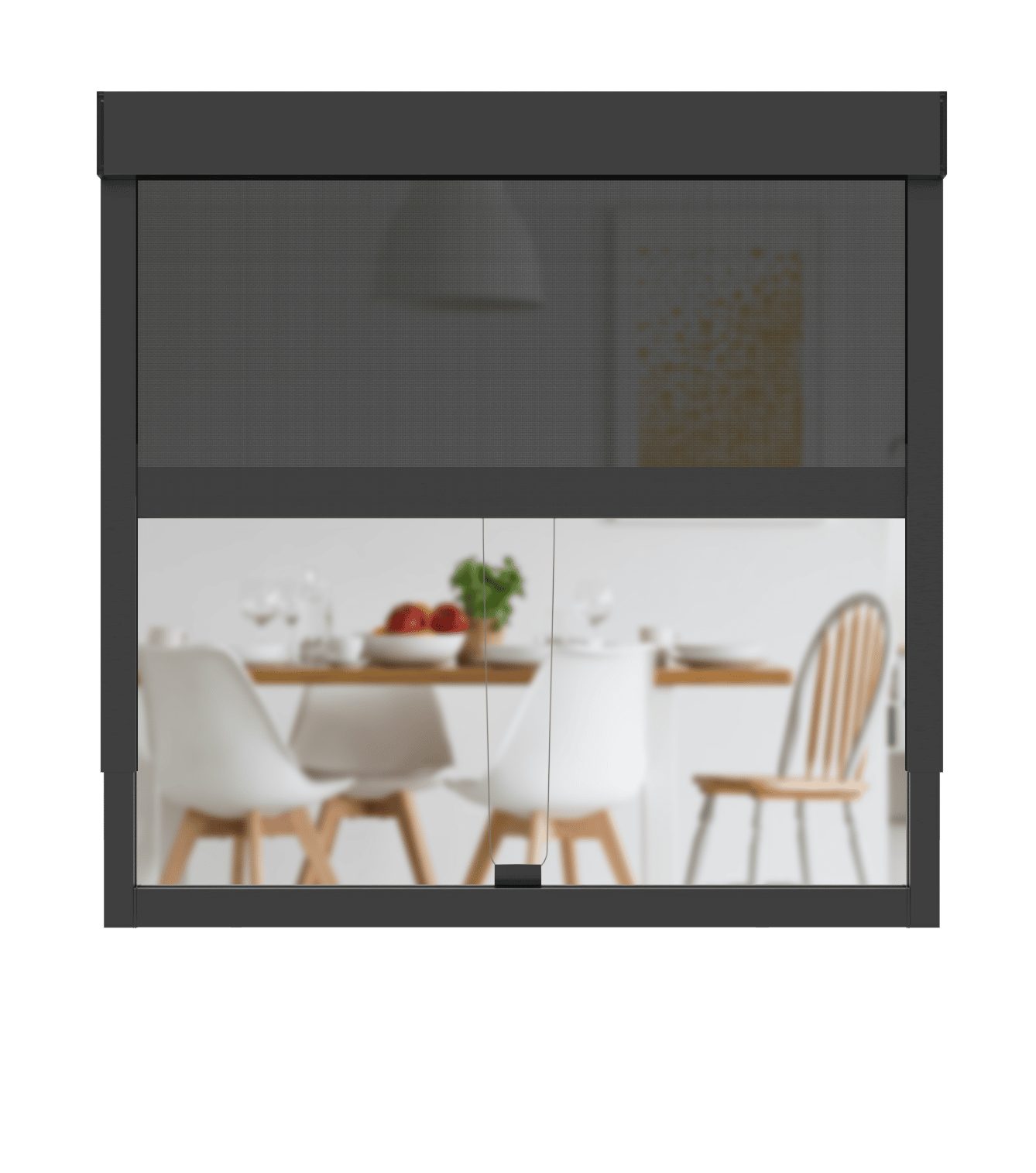 Rollo Außenrollo für Fenster gegen Hitze von CLIP'N'SHADE, CLIP`N`SHADE, transparent, Klemmmontage ohne Bohren, hochwertige Aluminiumprofile
