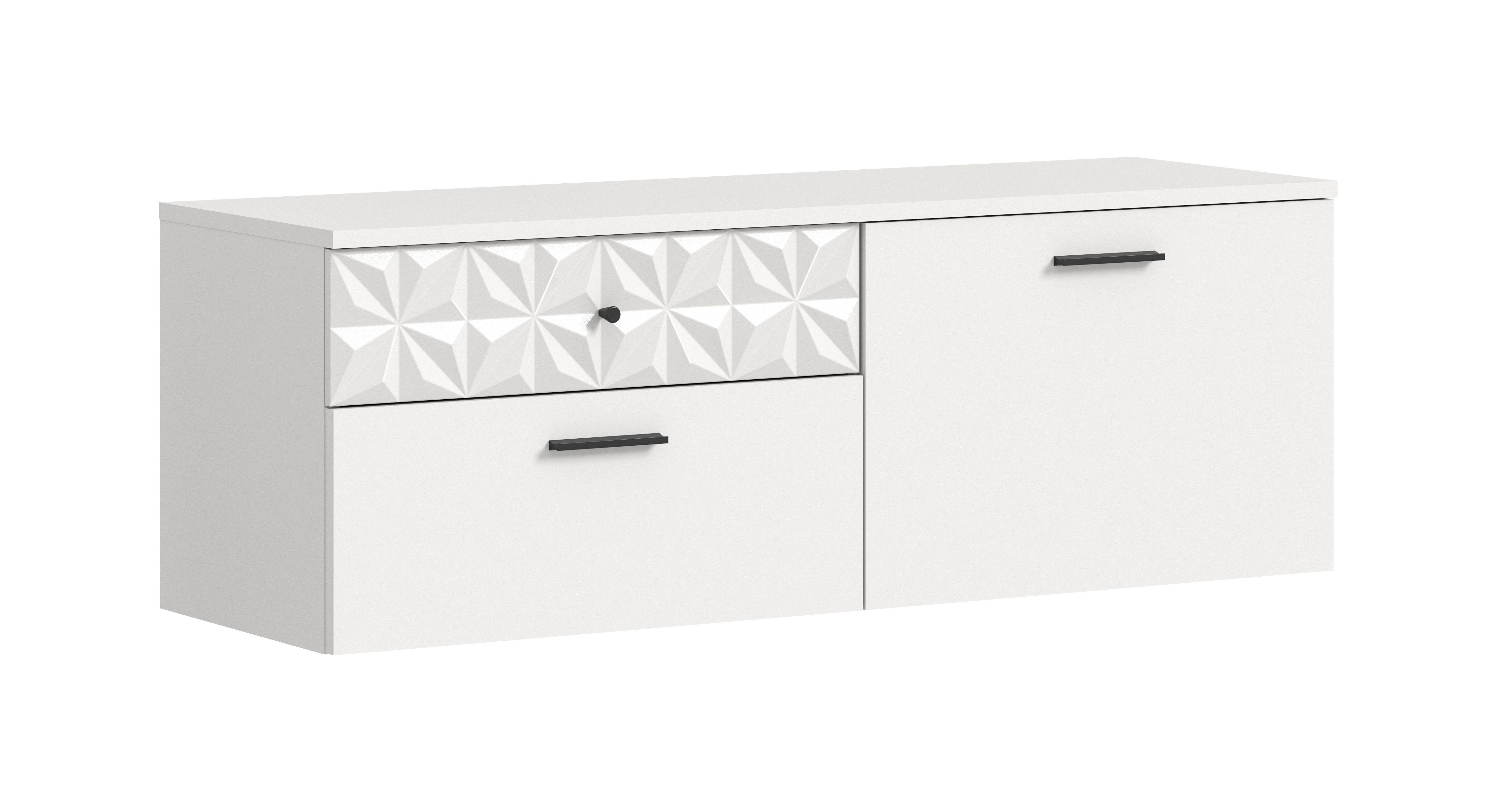 furnling Schuhschrank Prima 1 Klappe, 2 Schubladen, Schuhkommode, Flurmöbel, Breite ca. 110 cm
