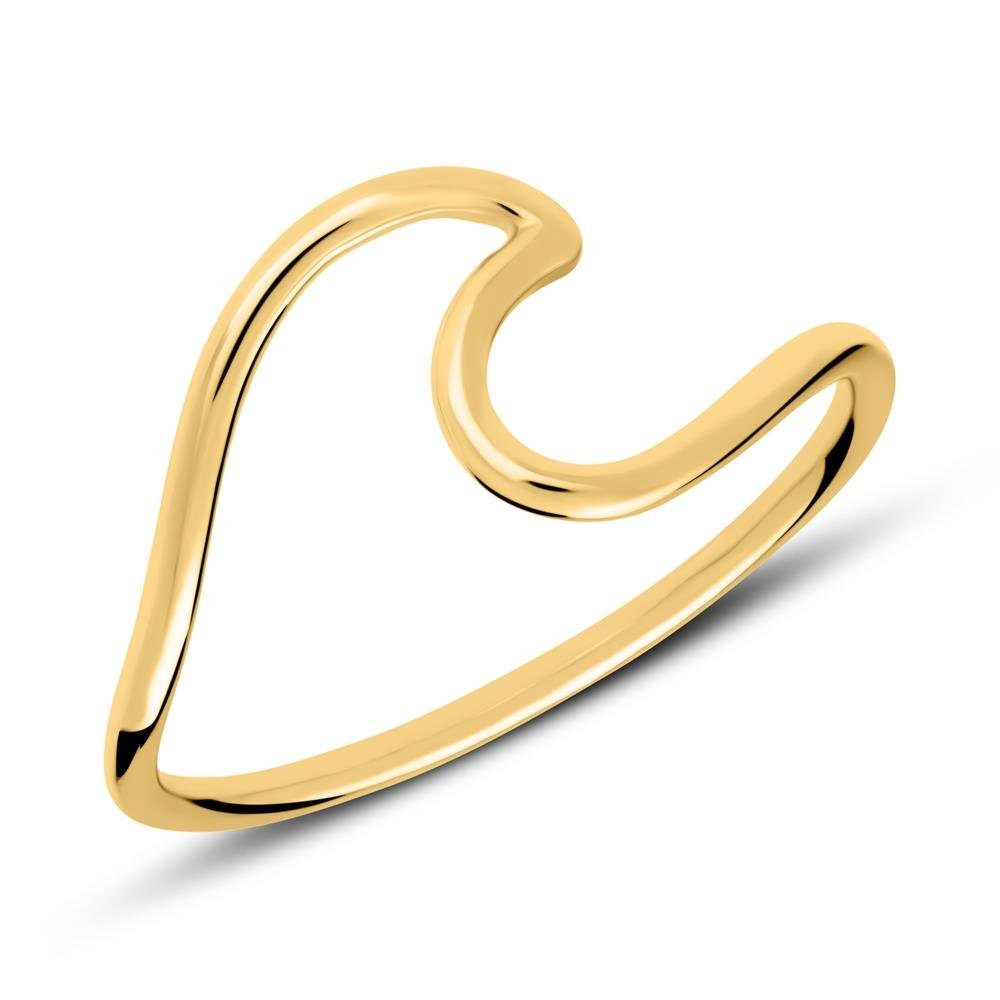 Silberring lanii Ring Wave aus vergoldetem Sterlingsilber