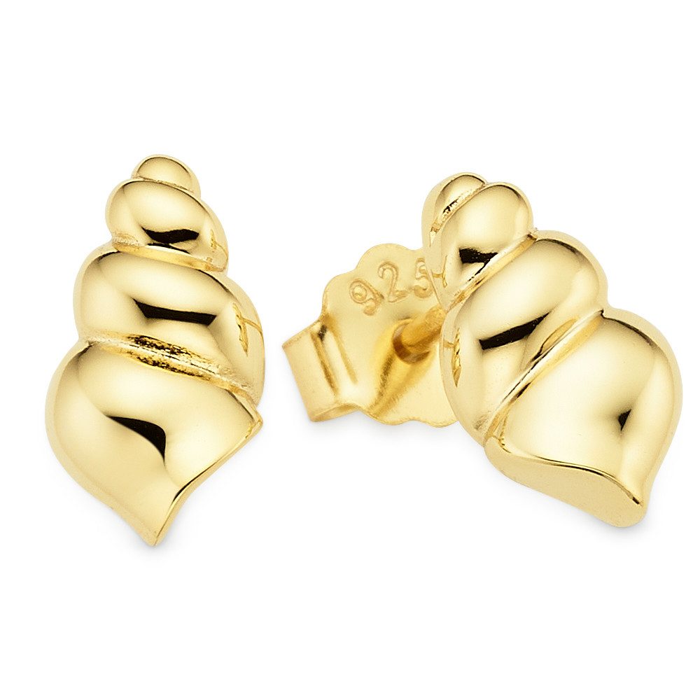 Aniston JEWELRY & WATCHES Paar Ohrstecker Silberohrstecker Muschel-Optik gelbgoldfarben vergoldet. € 49,99