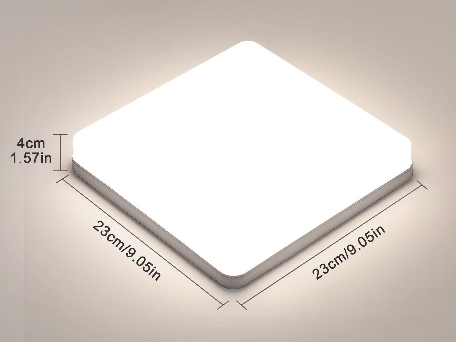 Goeco LED Deckenleuchte Quadrat-LED-Deckenleuchte 36W - günstig online kaufen