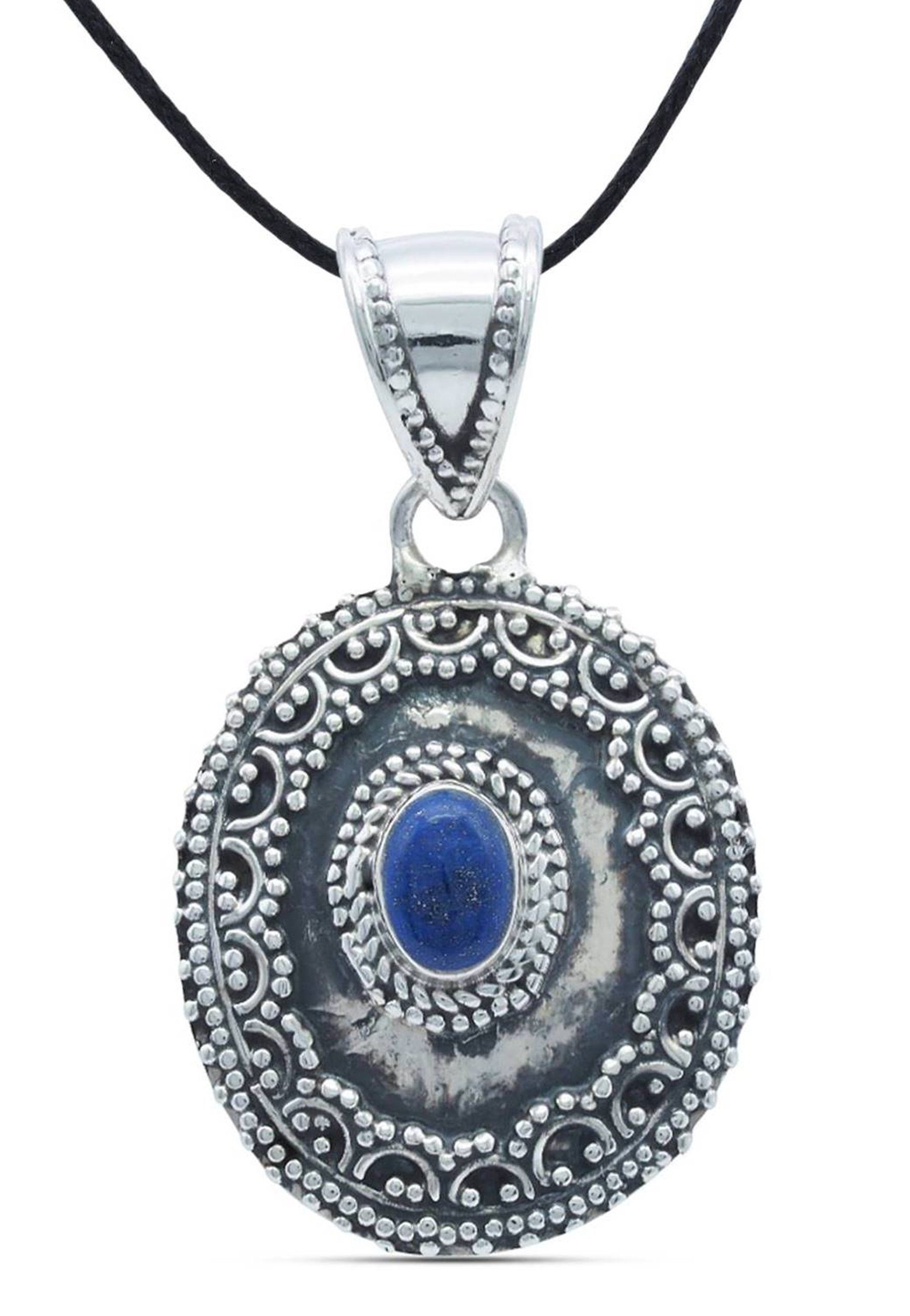 mantraroma Kettenanhänger 925er Silber mit Lapis Lazuli