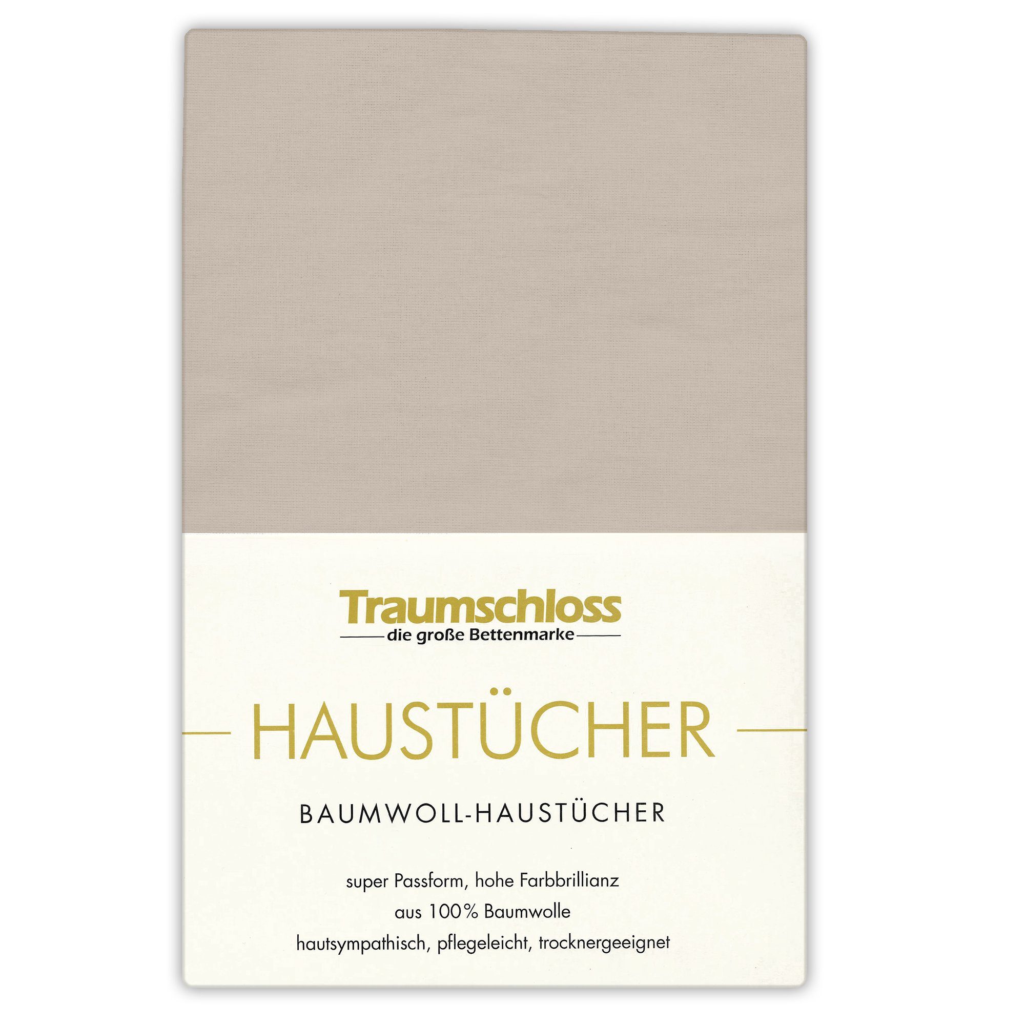 Traumschloss Betttuch Haustuch, 100% Baumwolle, Gummizug: ohne, (1 Stück), aus 100% Baumwolle, ohne Gummizug
