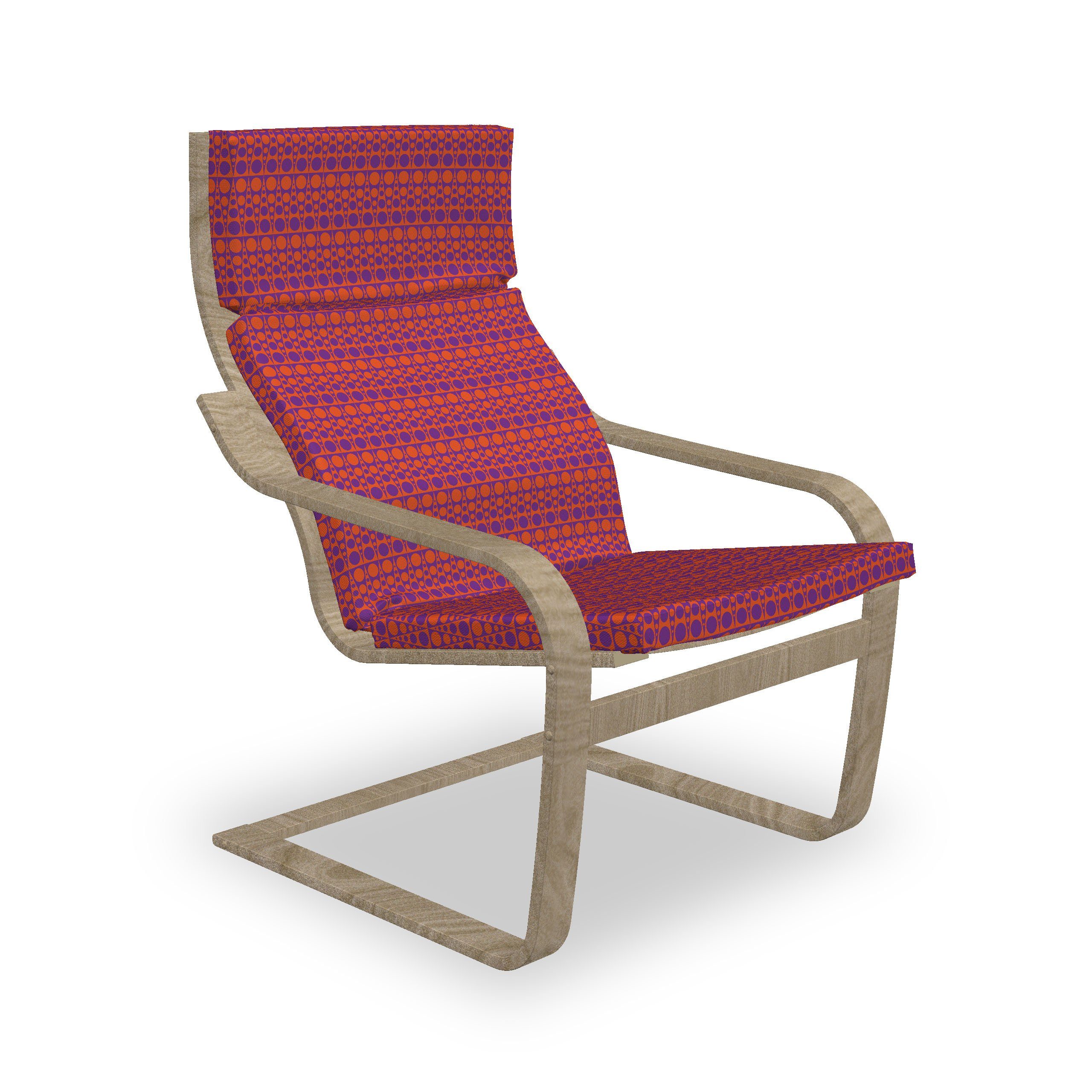 mit Stuhlkissen Kunst Reißverschluss, und Abstrakt Stil mit der 60er Stuhlkissen Sitzkissen Hakenschlaufe Abakuhaus Triangles Jahre