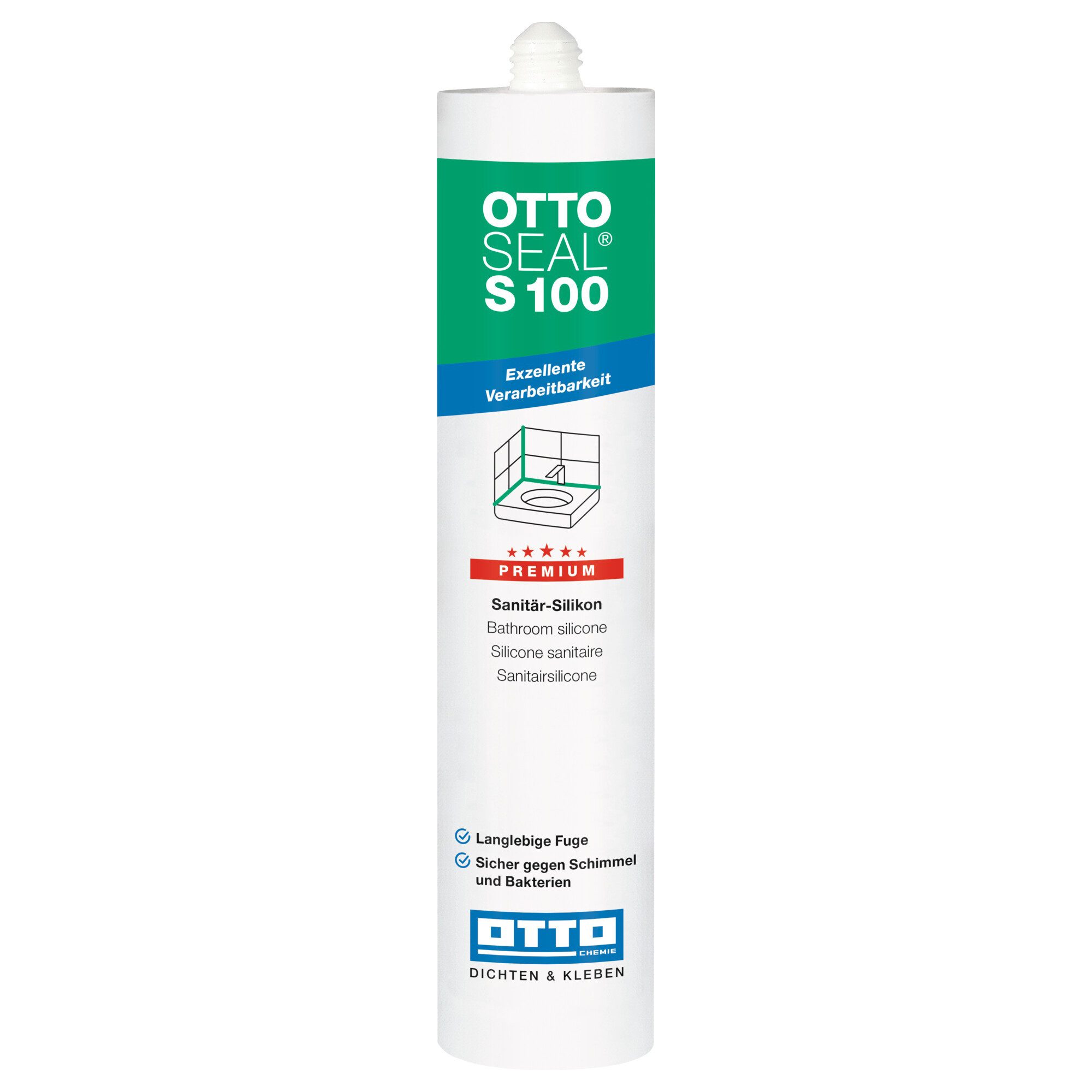 OTTO-Chemie Silikon S100 Premium-Sanitär-Silikon 300ml C1170 günstig online kaufen