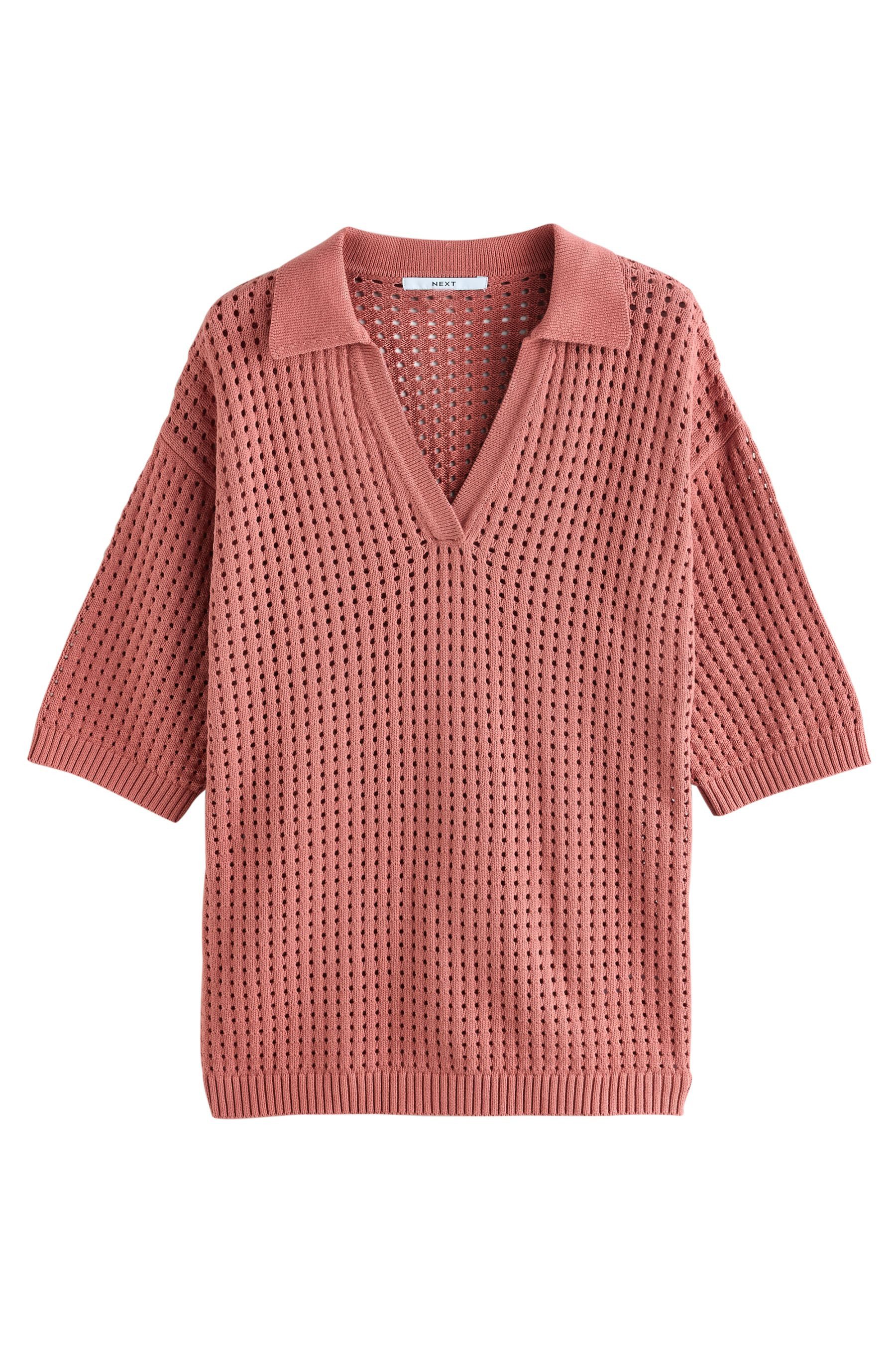 Next T-Shirt Mesh Fly Poloshirt mit Kragen aus 100 % Baumwolle (1-tlg) günstig online kaufen