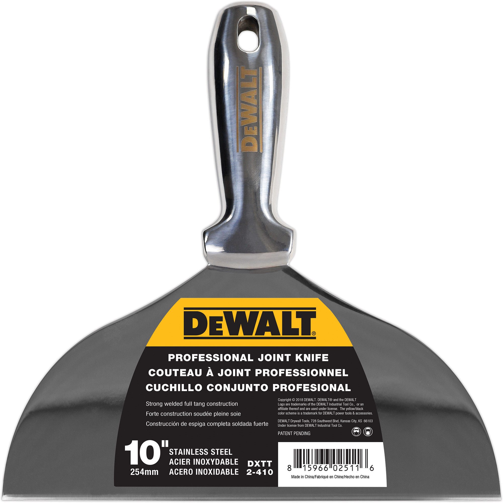 Flächenspachtel DeWALT Spachtel Malerspachtel Schaber 254mm 2-410