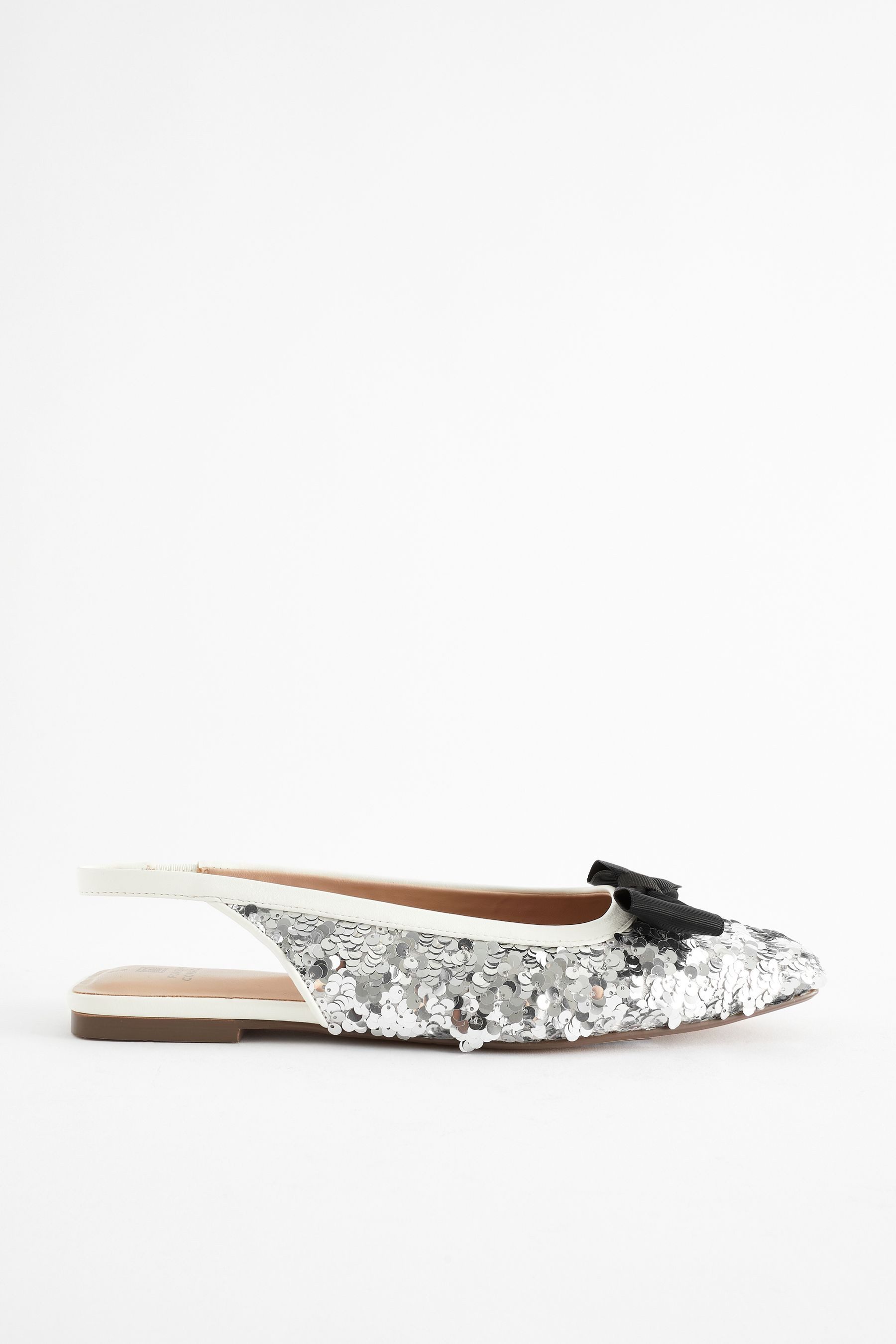 Next Forever Comfort® Slingbacks, Pailletten-Schleife Slingsandale günstig online kaufen