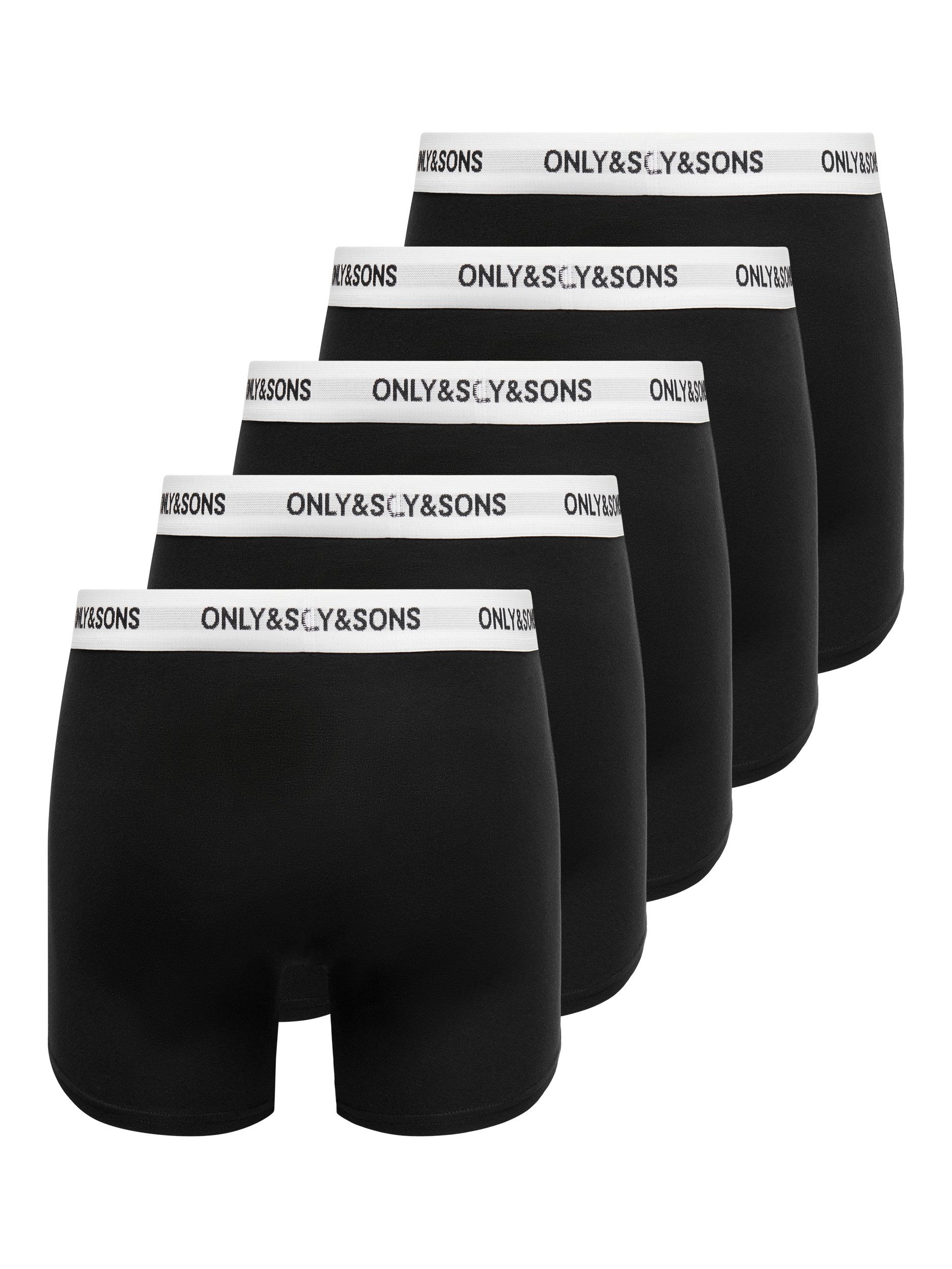 ONLY & SONS Boxershorts ONSTREY SOLID BOXER 5PACK OTL (Packung, 5-St) günstig online kaufen