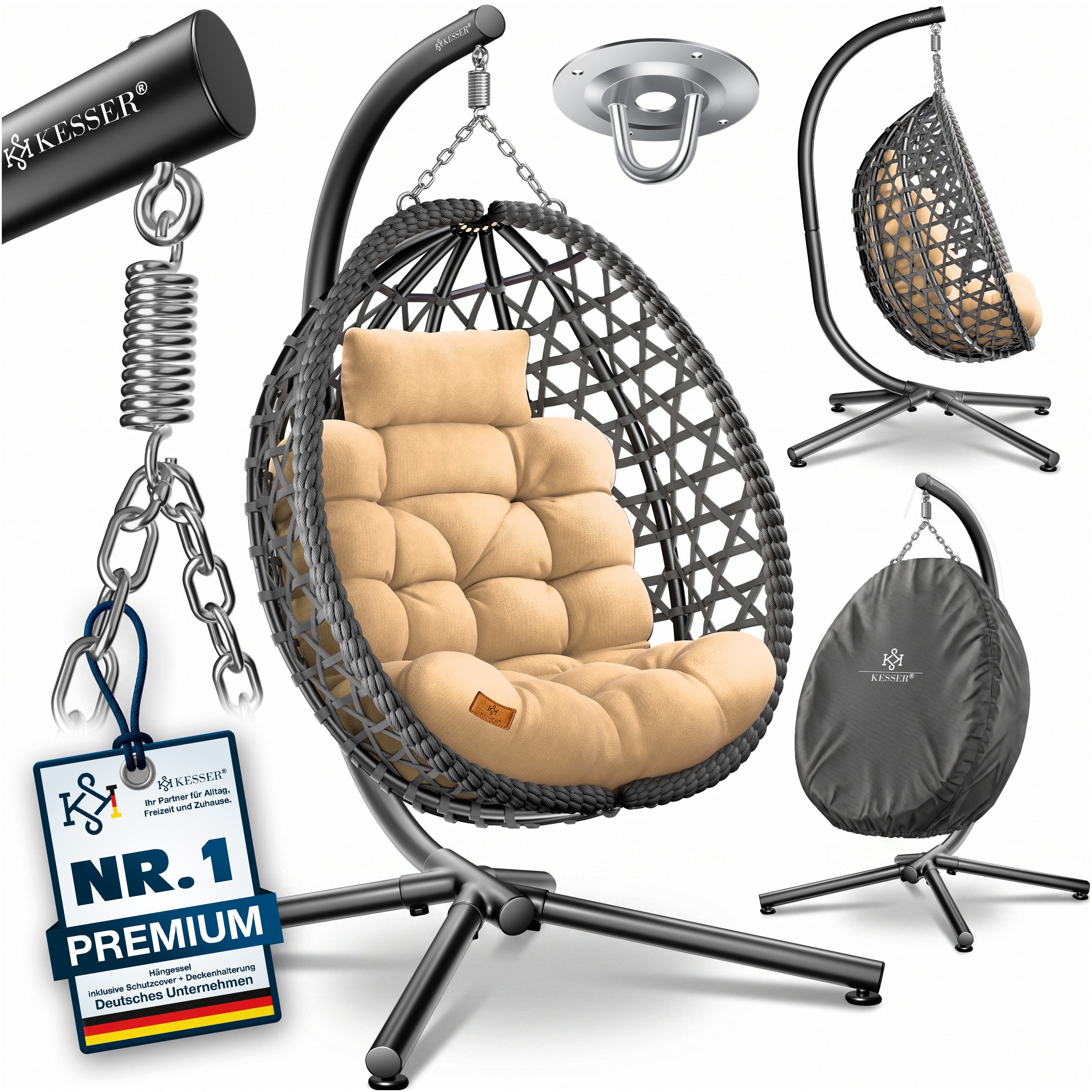 KESSER Hängesessel, KESSER® Hängesessel mit Gestell