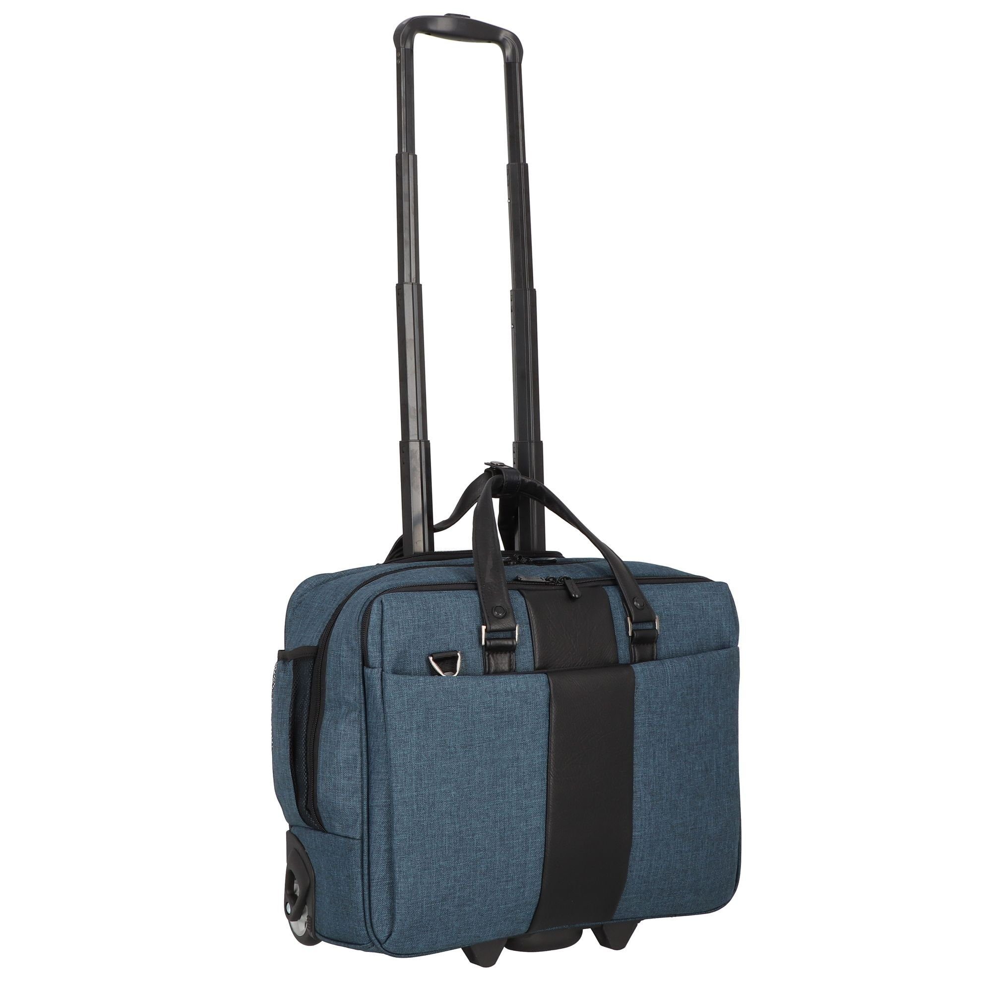 Dermata Business-Trolley, petrol Canvas 2 Rollen