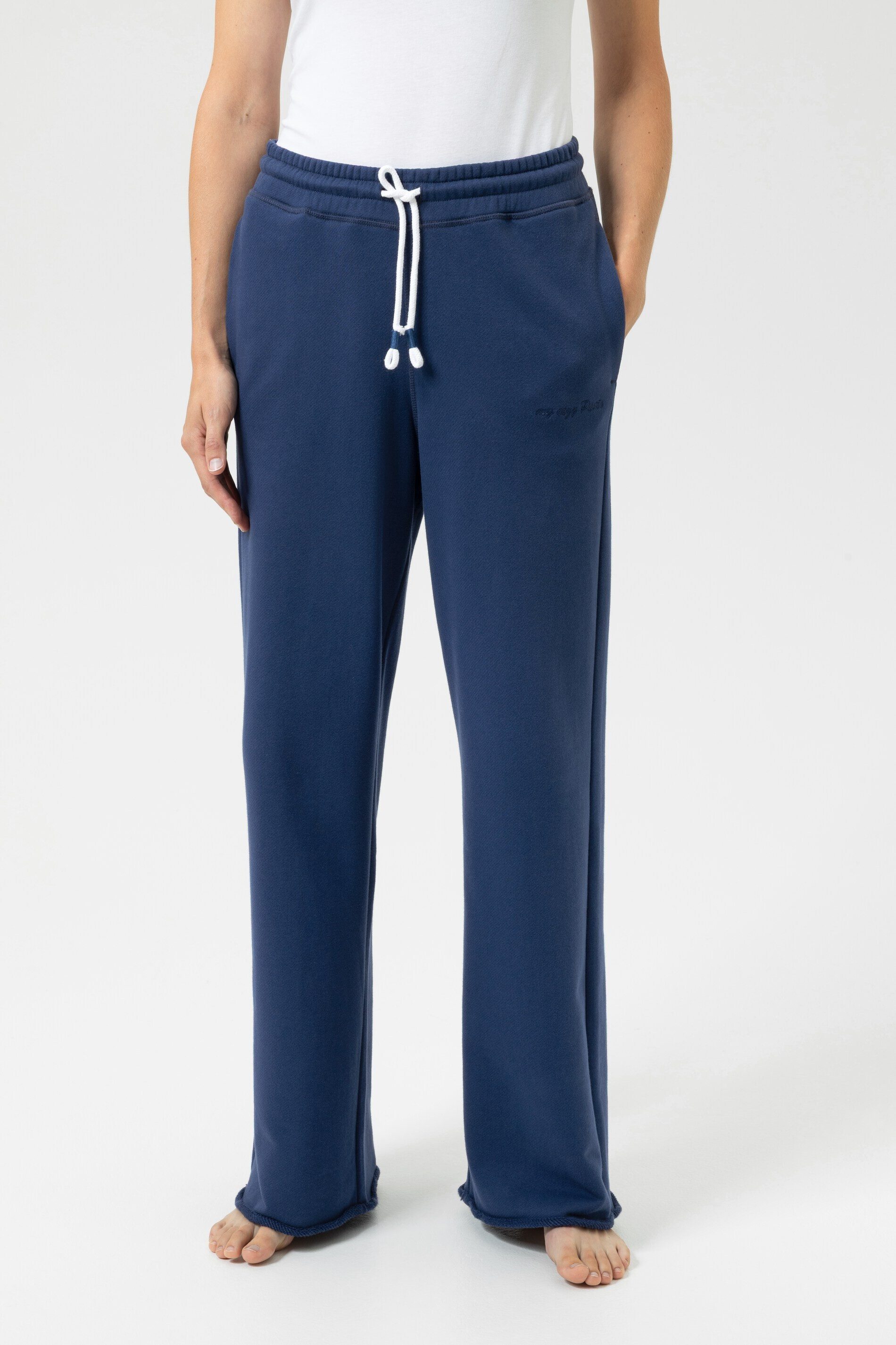 Mey Schlafhose Serie Mellow Cotton Uni (1-tlg) Moderne Jogging-Pants, Heavy Sweat, Kordelzug, mit Taschen