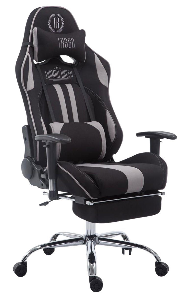 CLP Gaming Chair Limit Stoff, mit/ohne Fußablage schwarz/grau