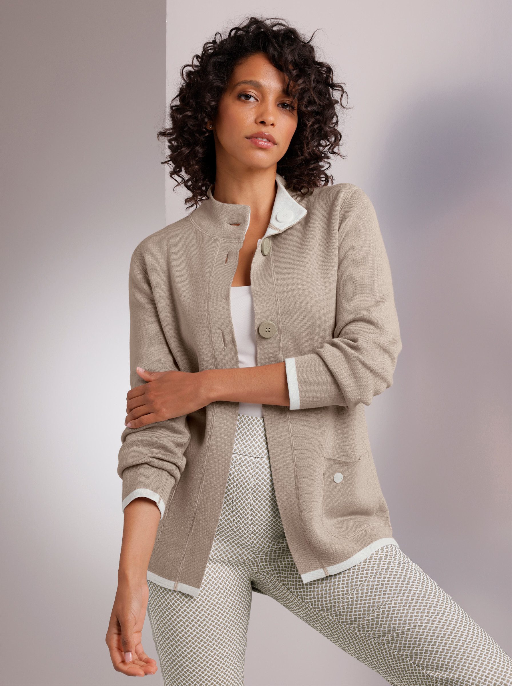 creation L Strickjacke Wendejacke .