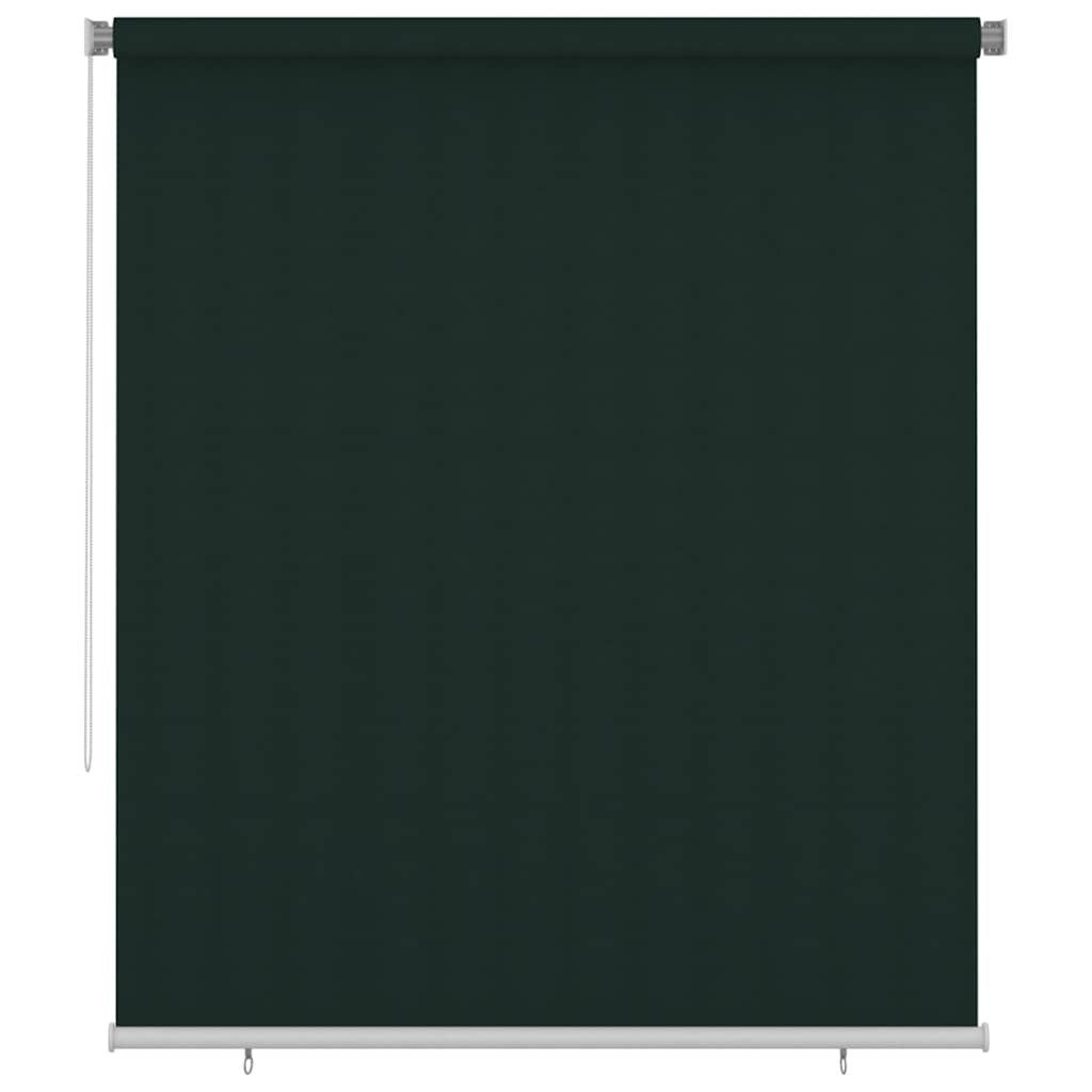 Rollo Außenrollo 205 (B)x230 (H) cm Dunkelgrün HDPE, vidaXL