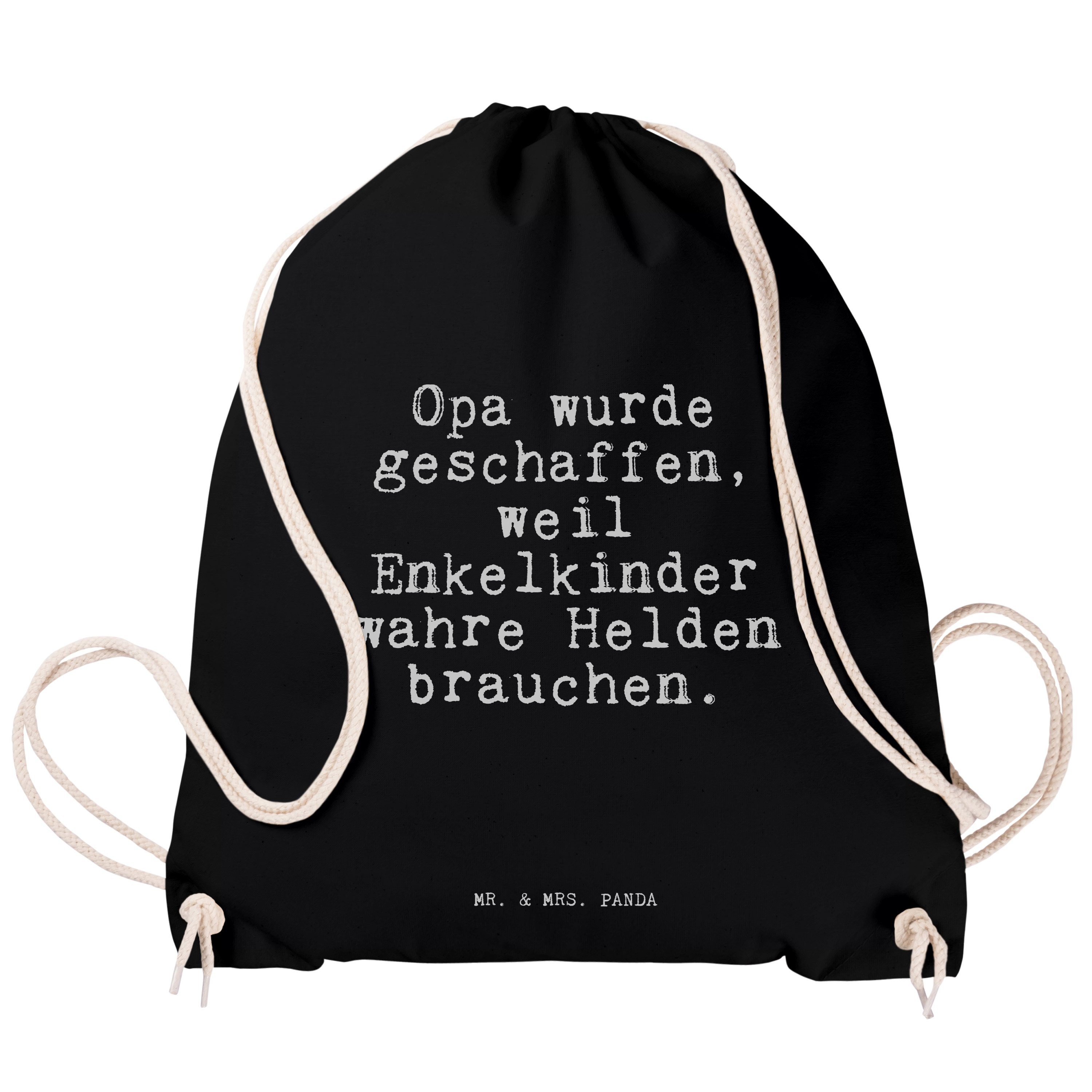 Spruch wurde Opa - - Mr. Sporttasche Enkelkind, Mrs. & (1-tlg) Geschenk, Panda Schwarz geschaffen, weil...