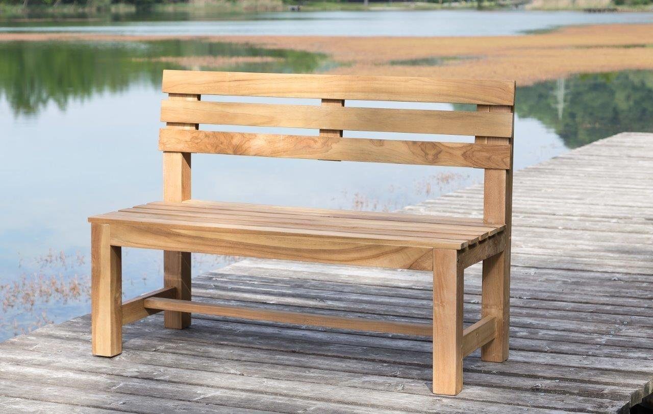 LEX Gartenbank Teak Gartenbank 3-Sitzer 150 cm Stabilität trifft auf edles Design