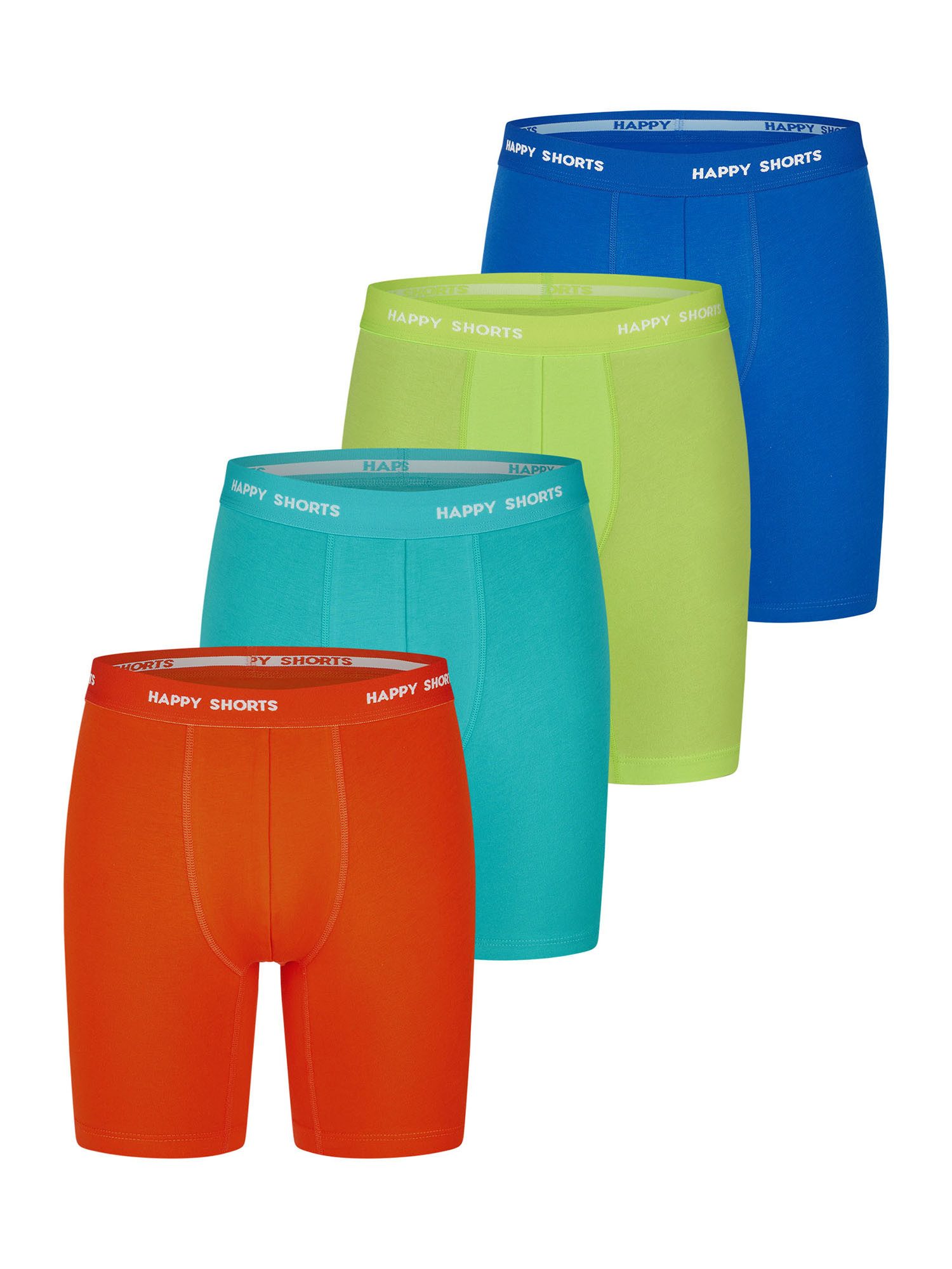 HAPPY SHORTS Retro Boxer Neon Long (4-St) Retroshorts, Vintage Boxer