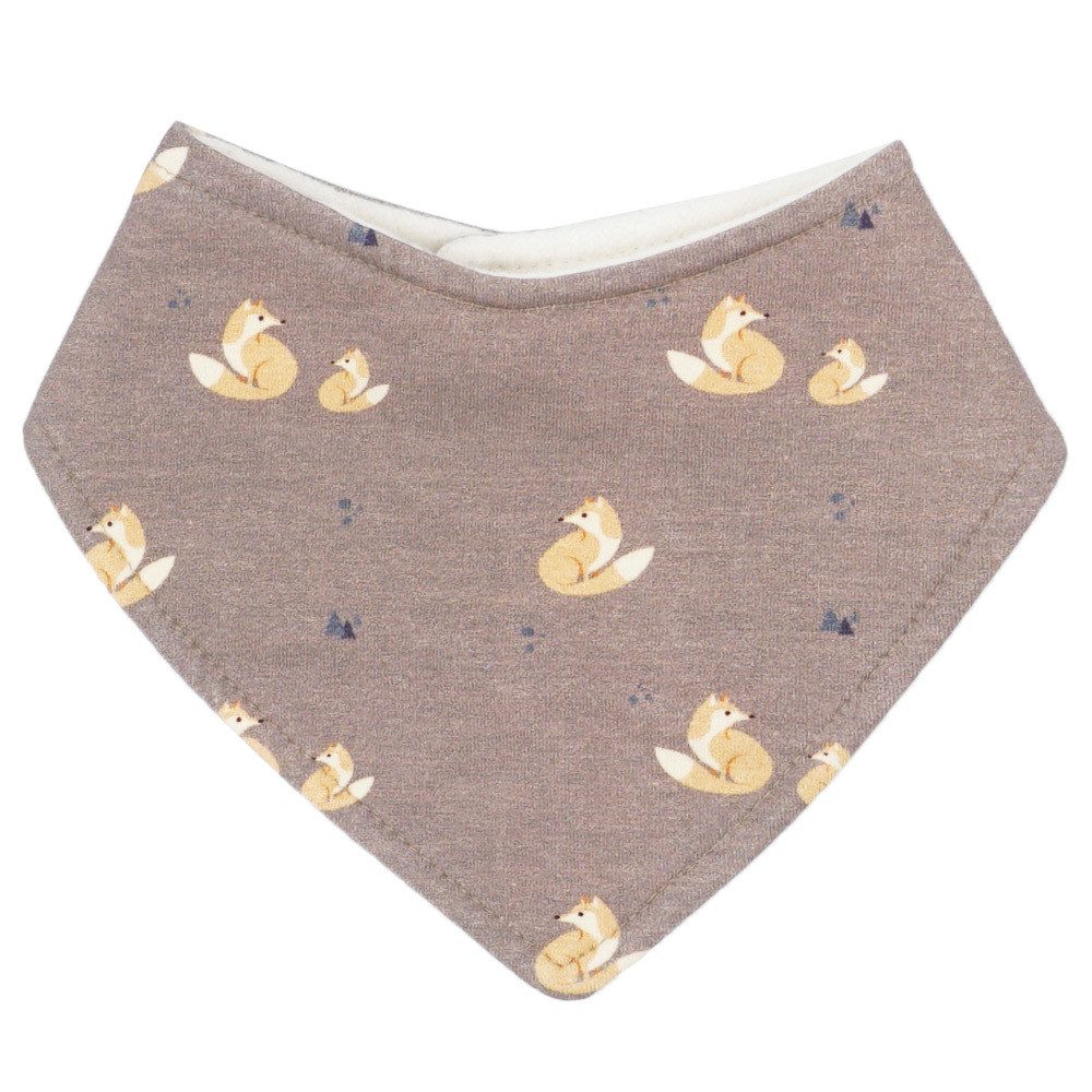 MAXIMO Halstuch BABY-Dreiecktuch, Druckknopf Jersey bedruckt, Teddyfutter, (1-St), Baumwolljersey