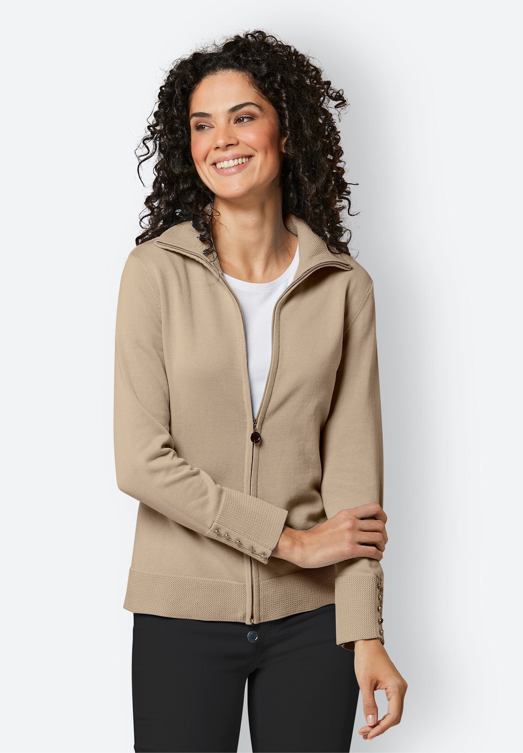 creation L Strickjacke beige