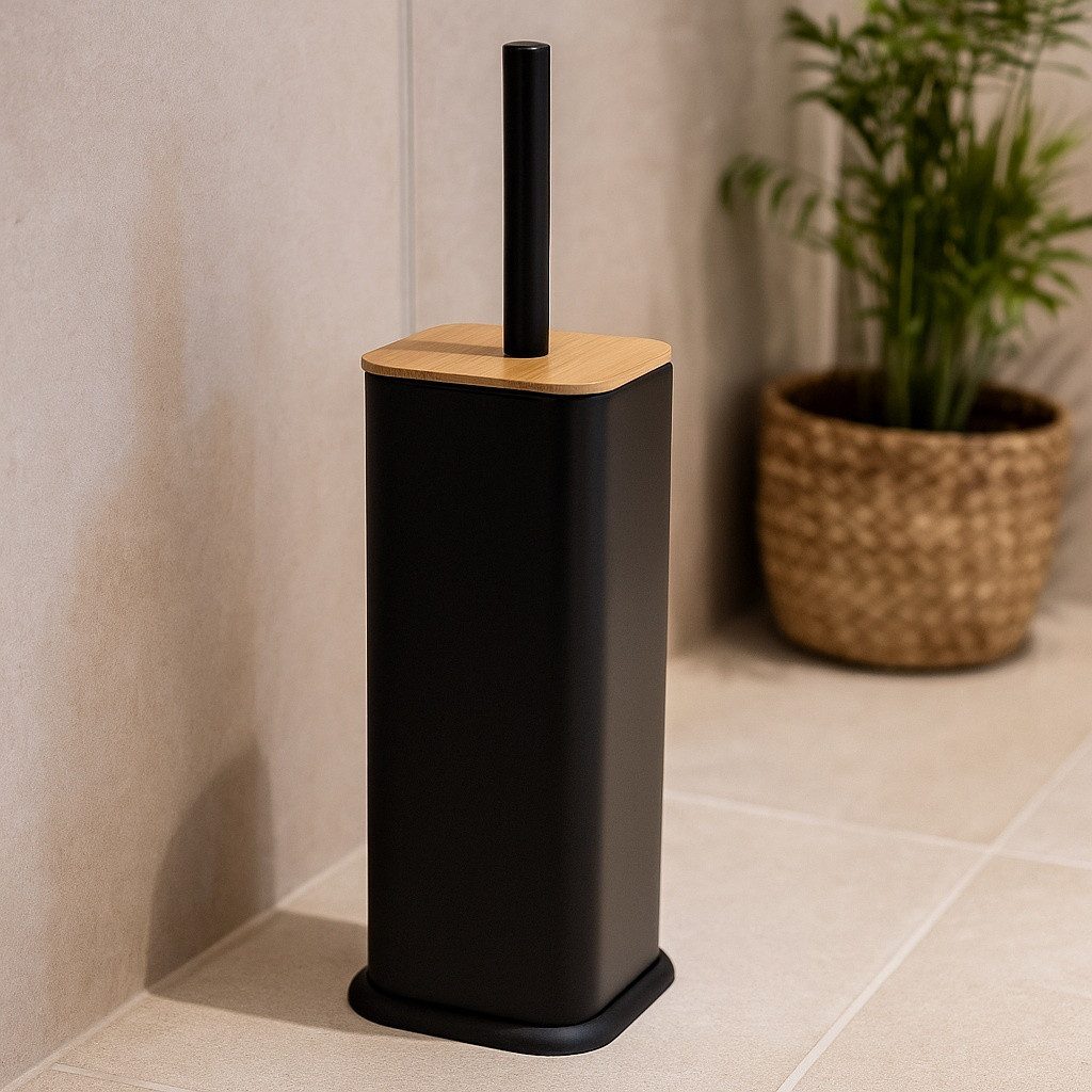 NUXIO WC-Reinigungsbürste WC-Bürste ZETRU mit Bambusdeckel, Badezimmer in allen Wohnstilen, (WC-Bürste)