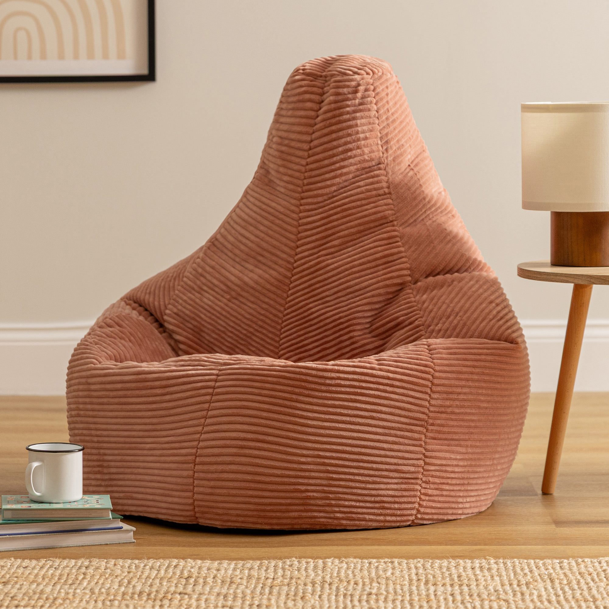 icon Sitzsack Sessel mit Rückenlehne aus Cord „Dalton“, Sitzsack XXL, Gaming Sitzsack, Made in Germany, Erwachsene & Kinder