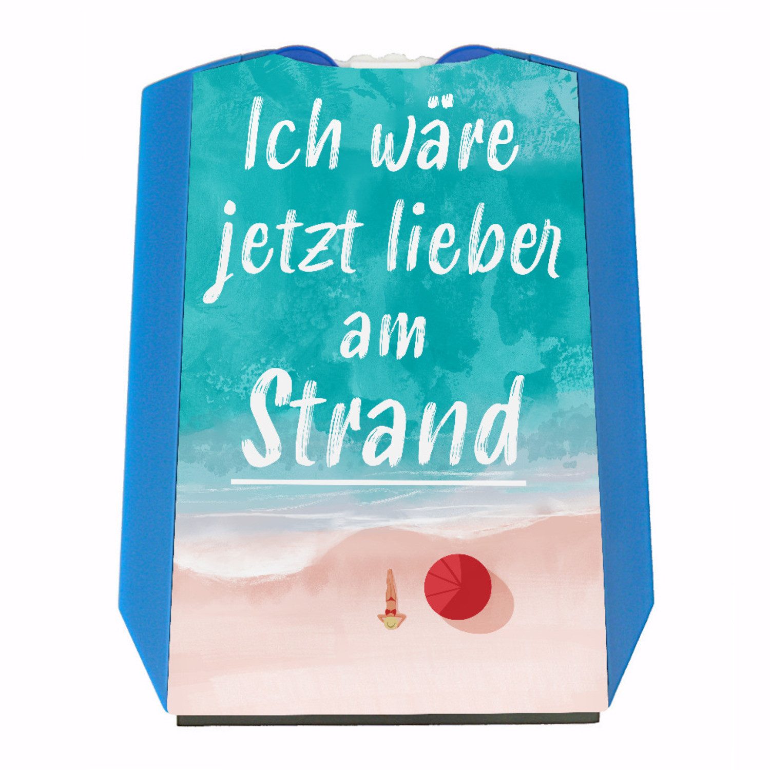 speecheese Parkscheibe Ich wäre jetzt lieber am Strand Parkscheibe mit Strandmotiv und