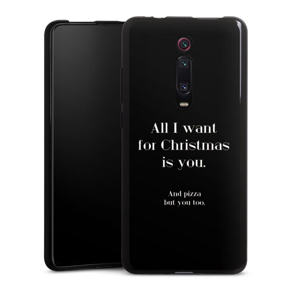 DeinDesign Handyhülle All I want for Christmas - Pizza!, Hülle Pizza Sprüche Weihnachten