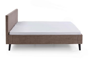 Aileenstore Polsterbett Viola, Doppelbett 180x200 cm, Ehebett, Cordstoff Poppy Taupe