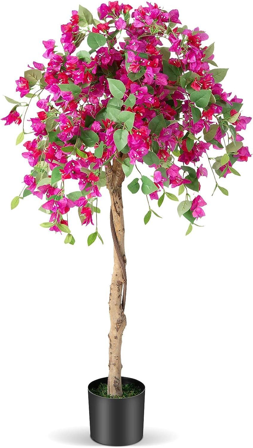 Kunstpflanze Azaleenbaum, KOMFOTTEU, Höhe cm, mit 135 Zementtopf