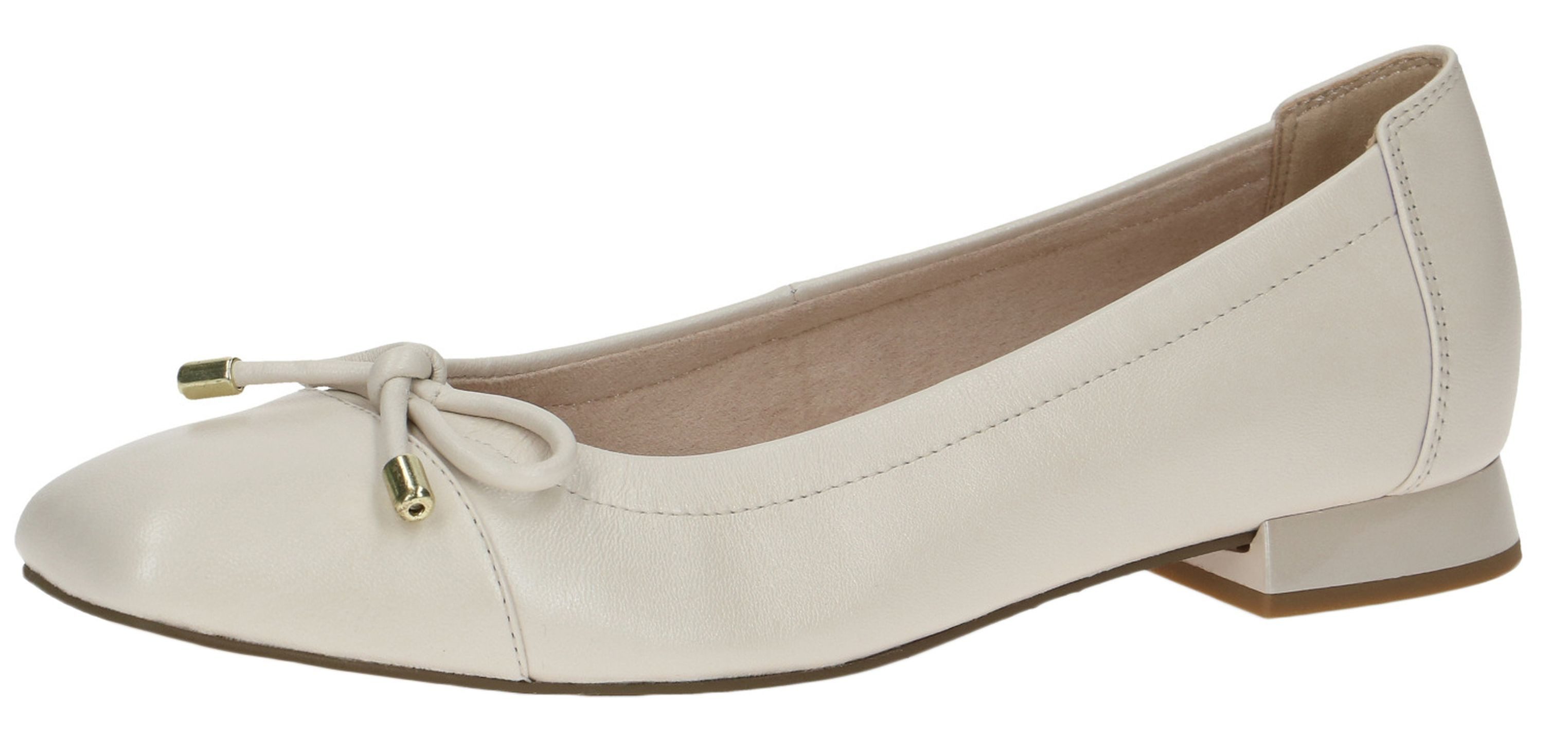 Caprice 9-22104-20 140 Cream Perlato Ballerina