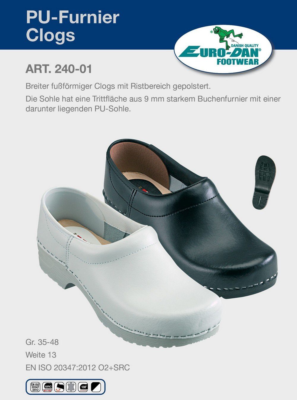 Euro-Dan 240-01 Clog geschlossen Weite 13 – Bild 2 von 3