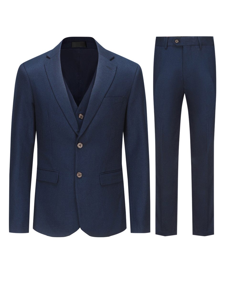 Allthemen Anzug (3 tlg) Slim Fit Hochzeitanzug mit 2 Knöpfen Anzüge für Arb günstig online kaufen