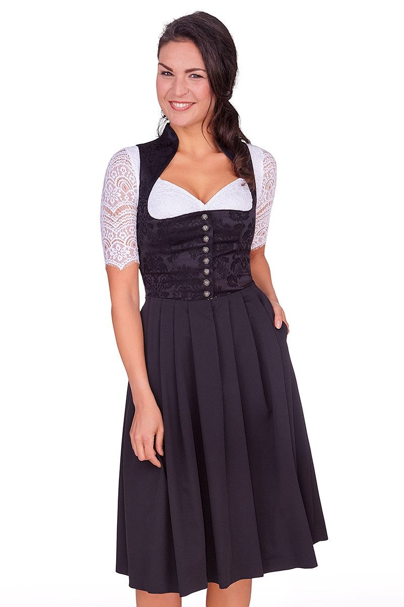 Berwin & Wolff Dirndl Midi Dirndl 1tlg. - GESINA - schwarz