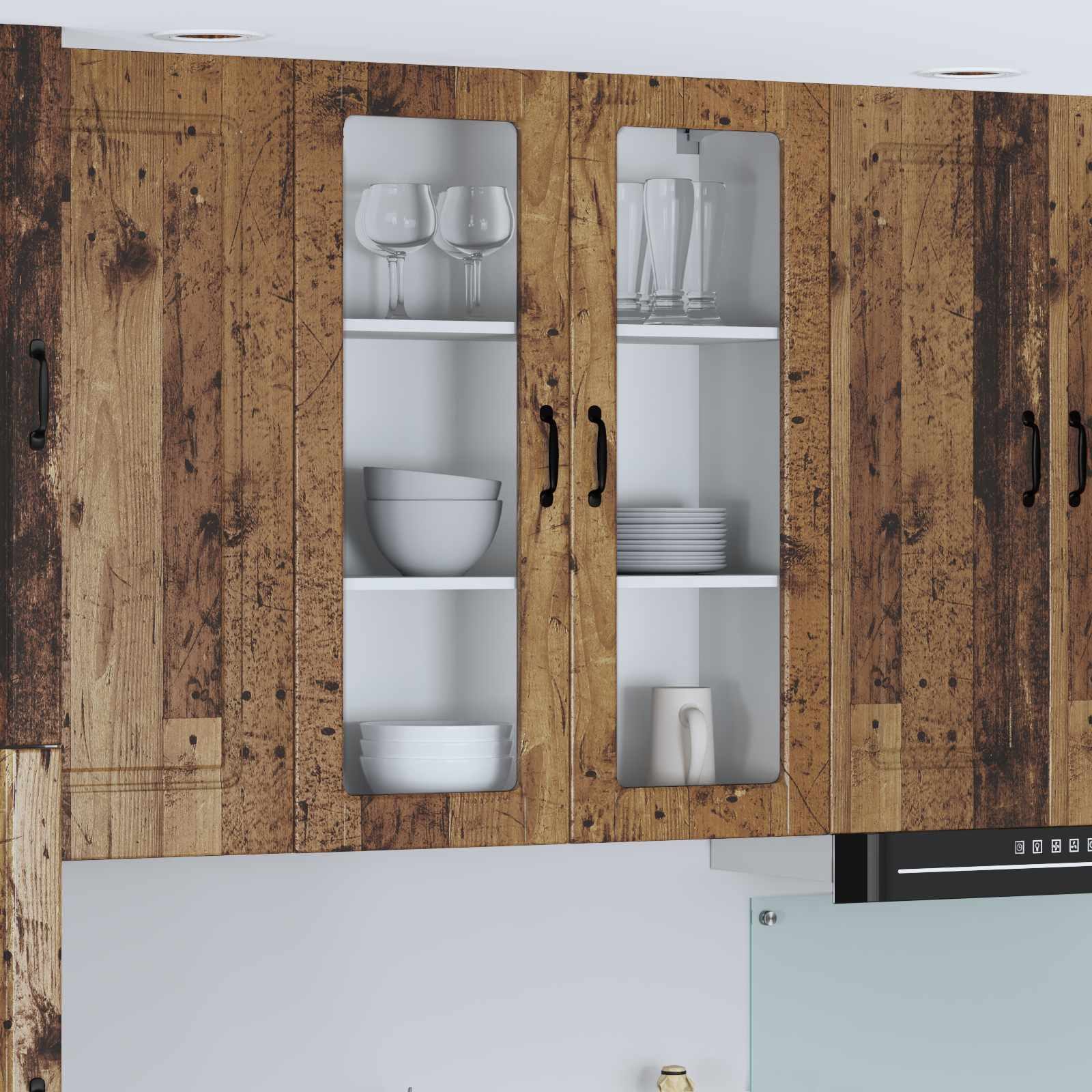 vidaXL Sideboard, Küchenwandschrank Altholz 80 x 31 x 100 cm Holzwerkstoff