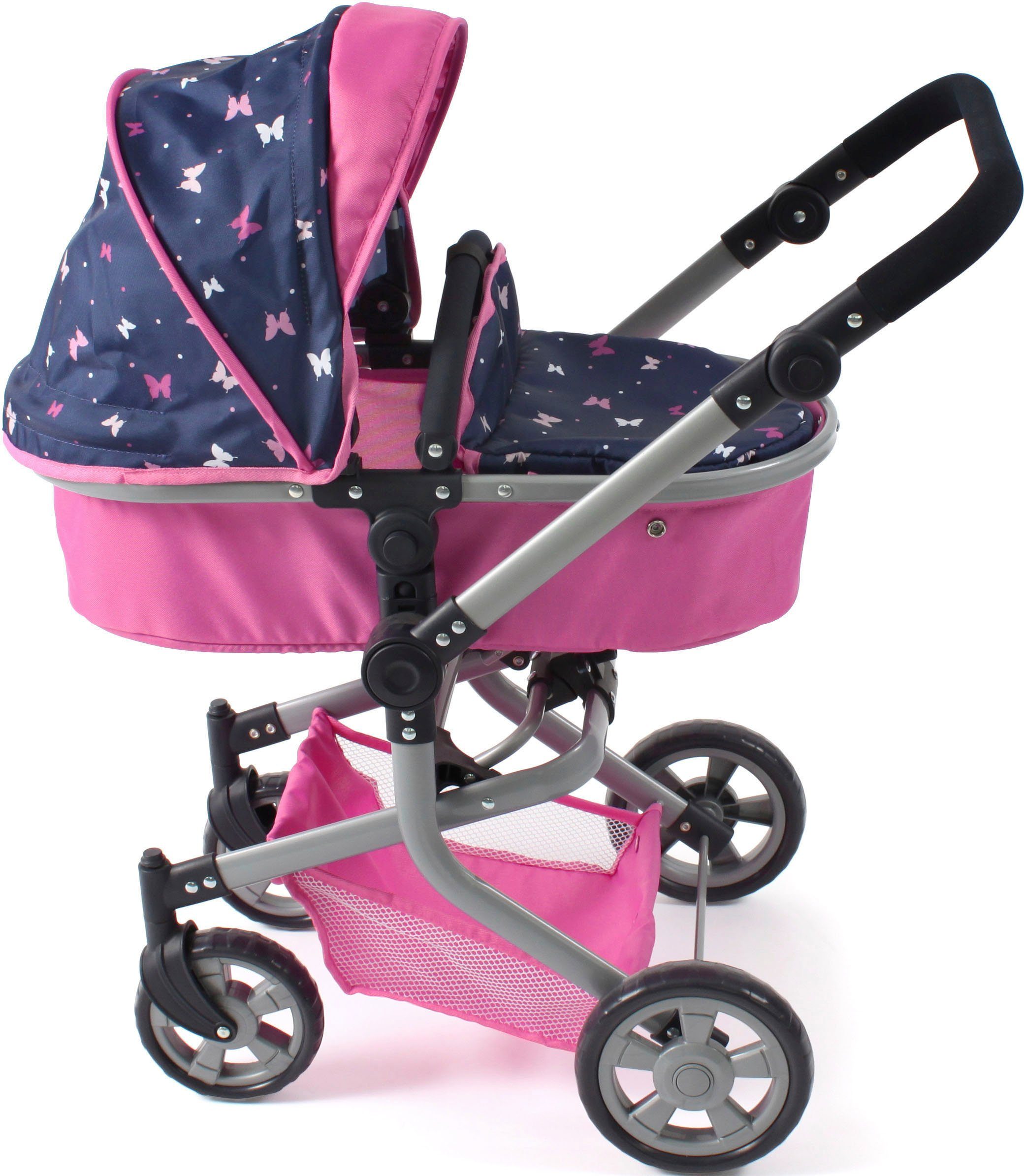 CHIC2000 Kombi-Puppenwagen Mika, Butterfly, rosa günstig online kaufen