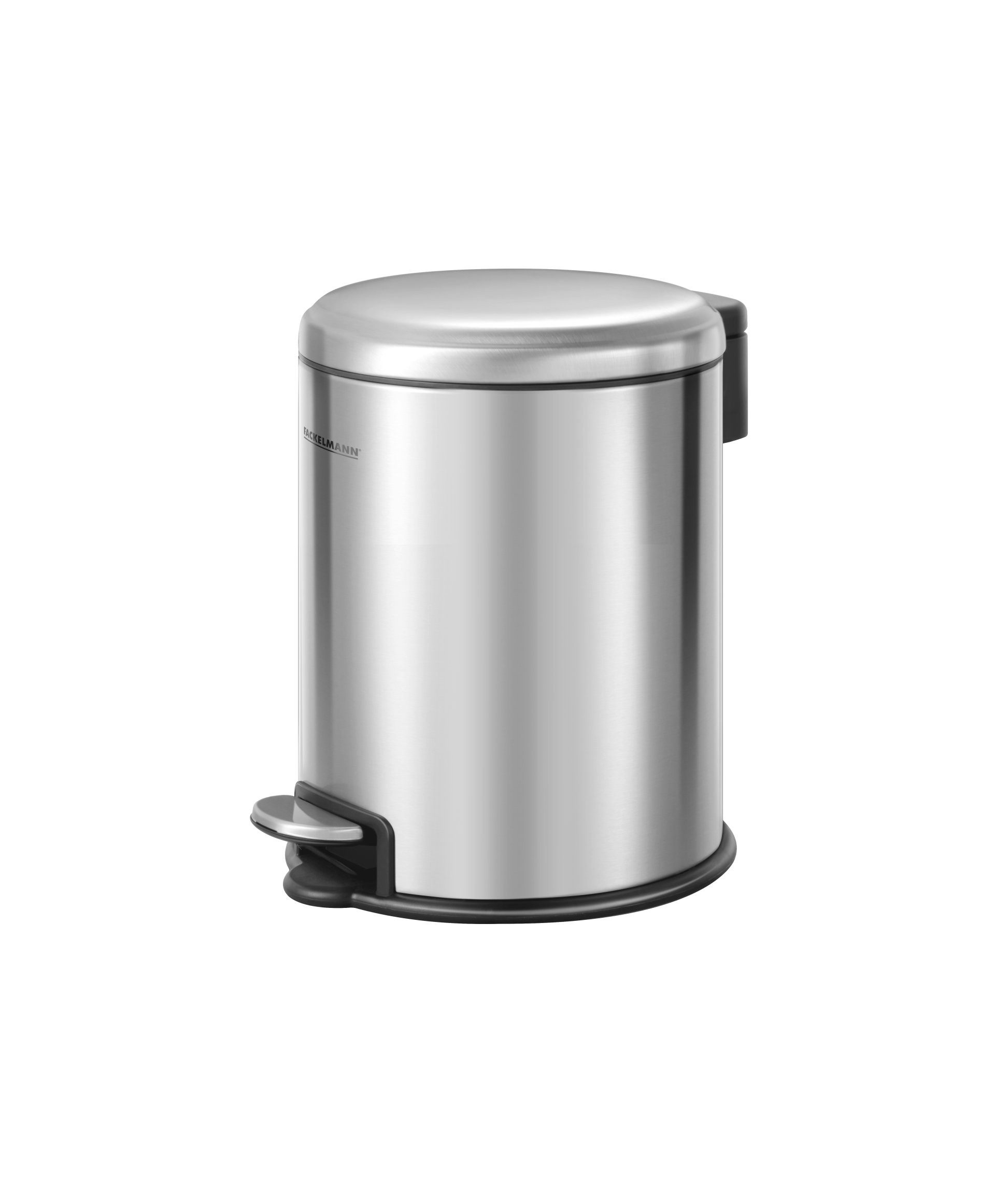 FACKELMANN Mülleimer Edelstahl Pedal-Abfallsammler, Treteimer, 3L Kapazität