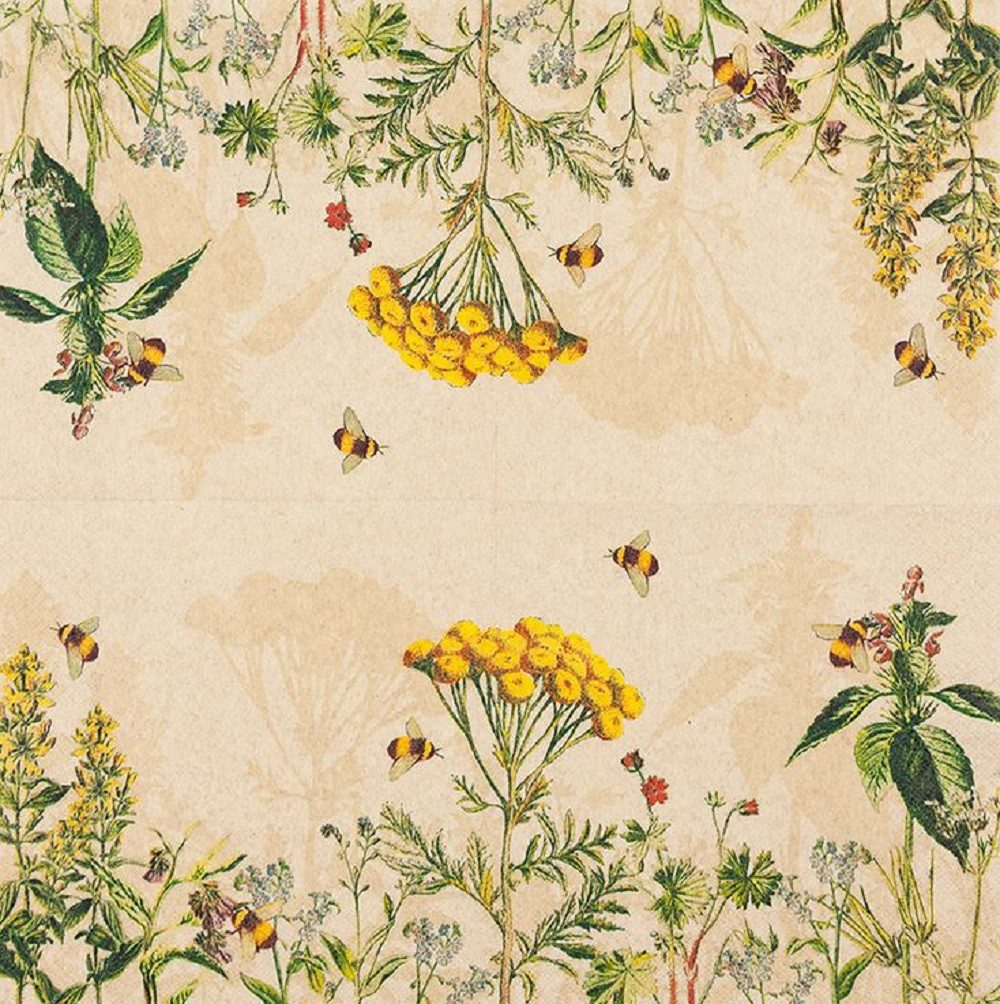 HOME FASHION Papierserviette Motivservietten, recyceltes Tissue ECO LINE Alltag, Tischdeko, (20 St), Servietten, Sommer, Frühling, Herbst, Winter Kollektion