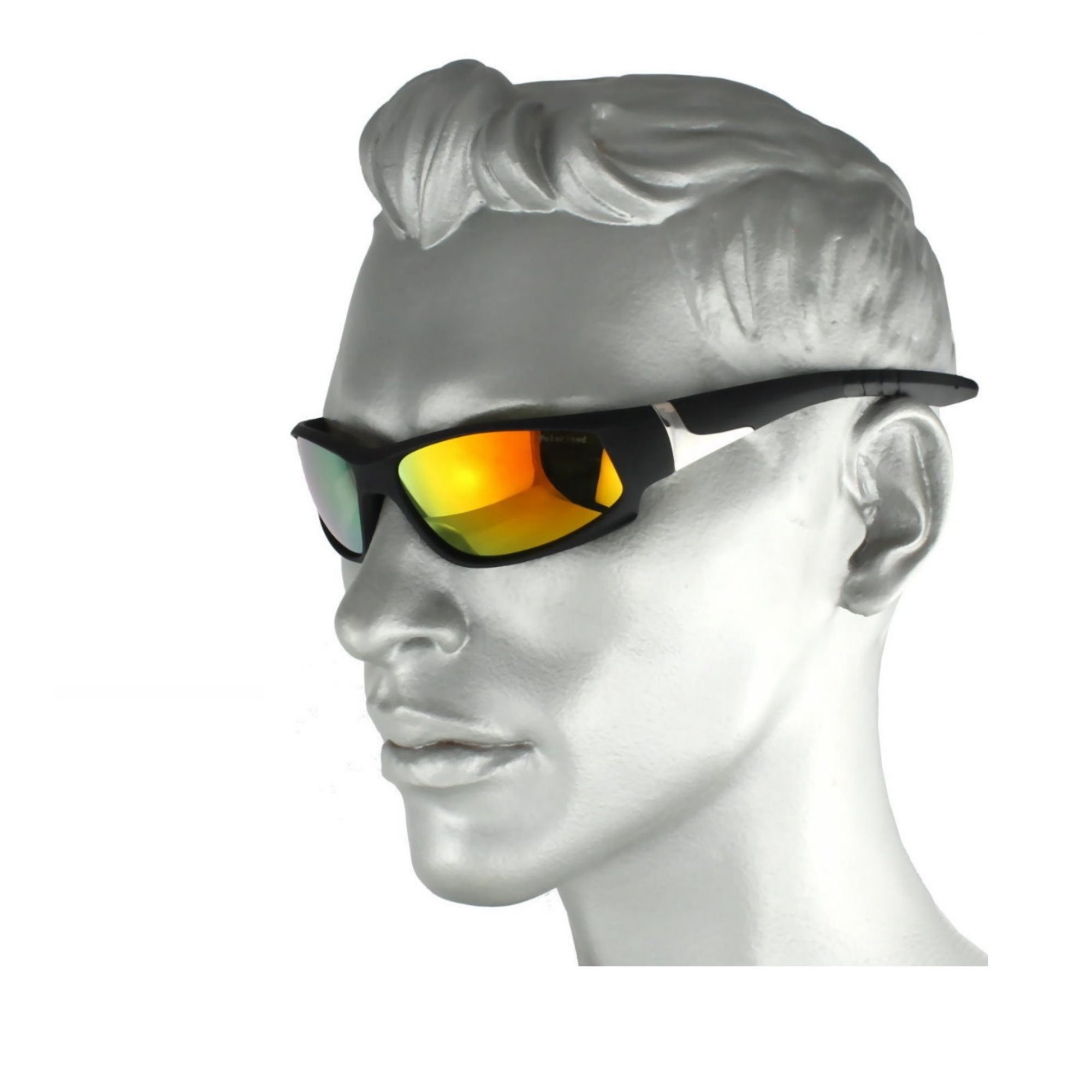 Rennec Sonnenbrille (1x Biker-Radbrille Leicht mit Brillenbeutel) Sportbril günstig online kaufen