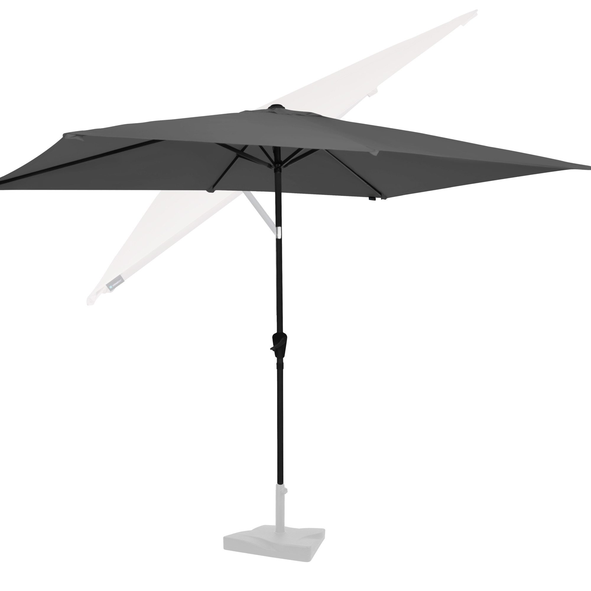 VONROC Sonnenschirm rechteckig, LxB: 300x200 cm, Set, Je nach Variante mit oder ohne Sockel, Rechteckiger Sonnenschirm für Terasse, Garten, Balkon & Gastro