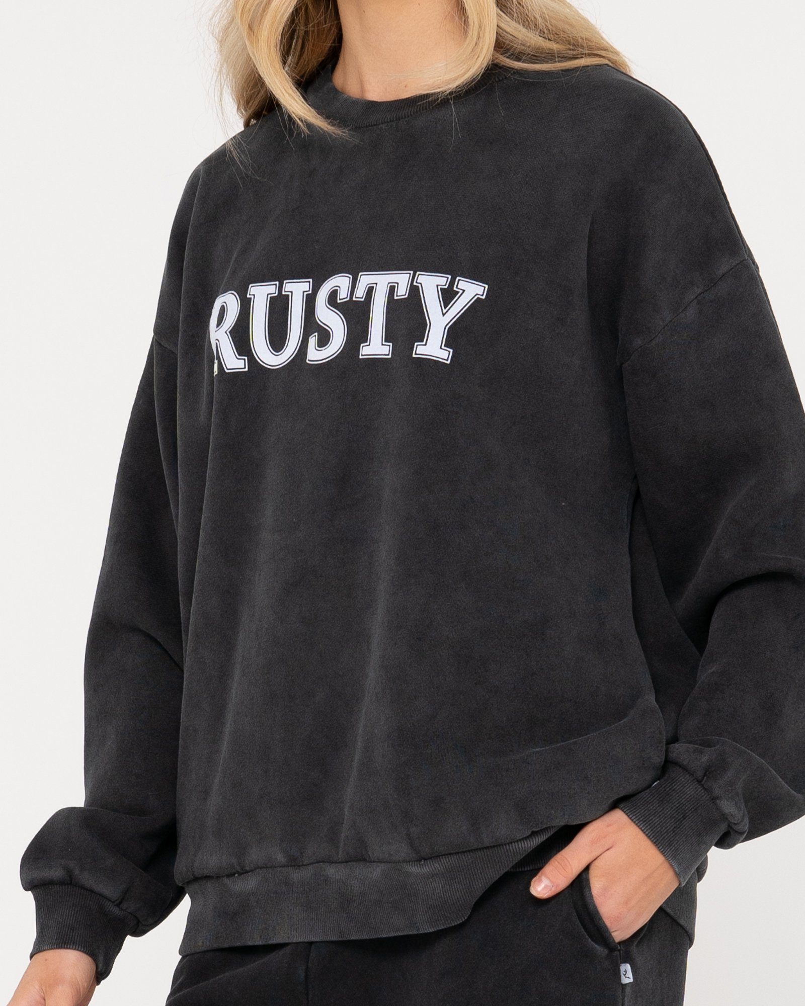 Rusty Sweatshirt RUSTY OVERSIZE CREW FLEECE