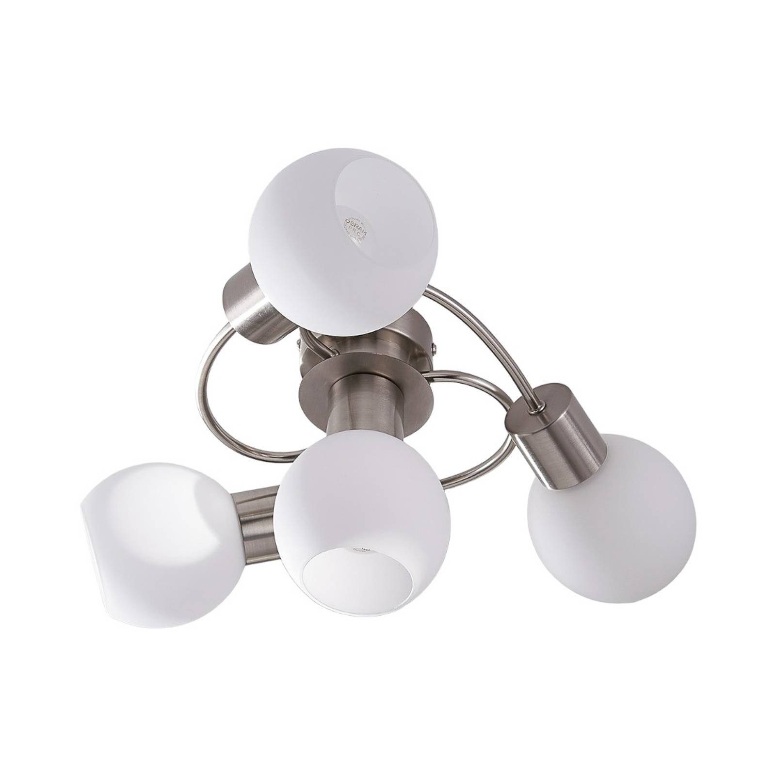 Lindby Deckenleuchten Ciala, Glas Alu IP20, 4 x 40 W