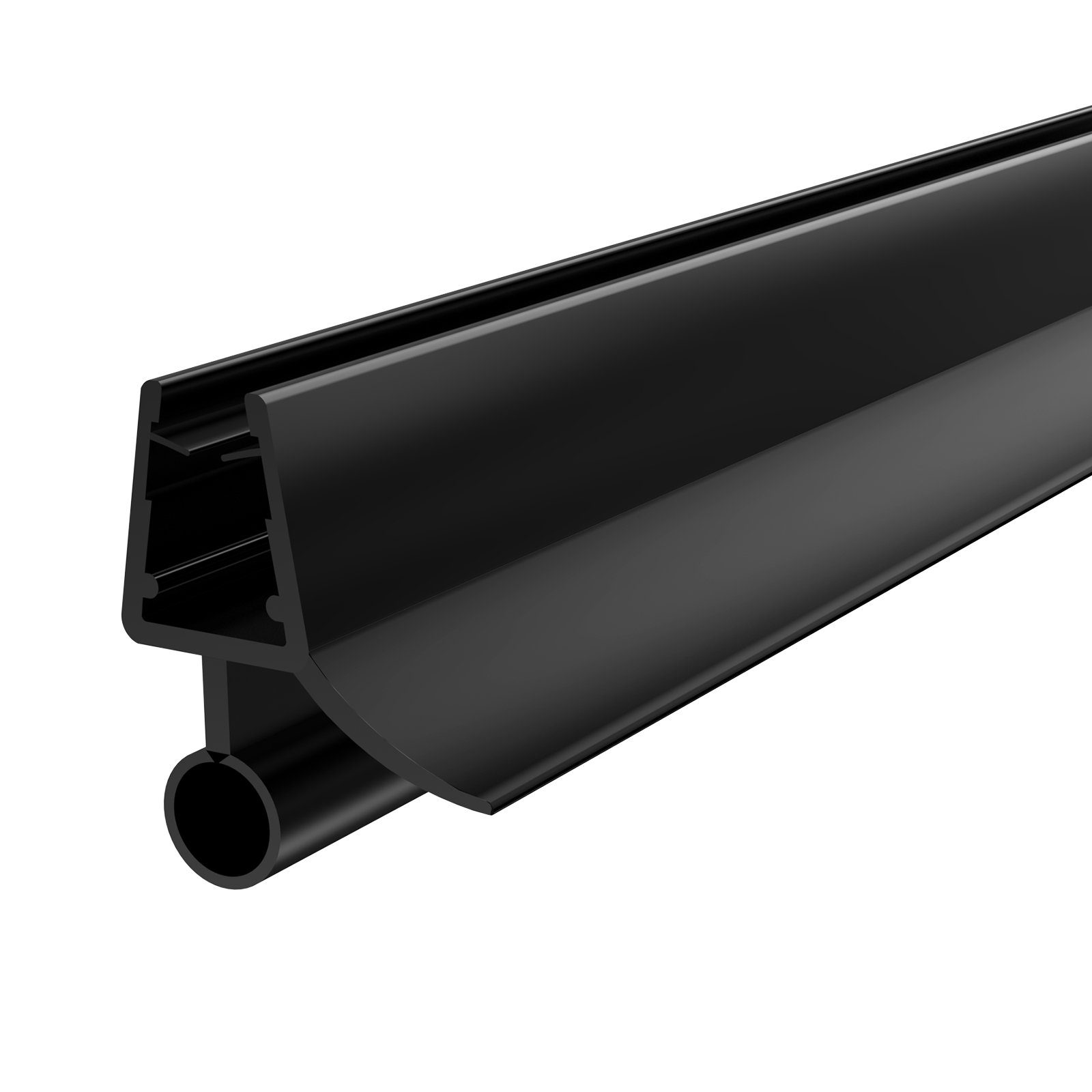 EMKE Duschdichtung Duschdichtung Duschtür Schwarz für 6/7/8mm Glasstärke  gerade Glastür, L: 80 cm, (Type 2, 1-St), 600/800/1000mm Länge