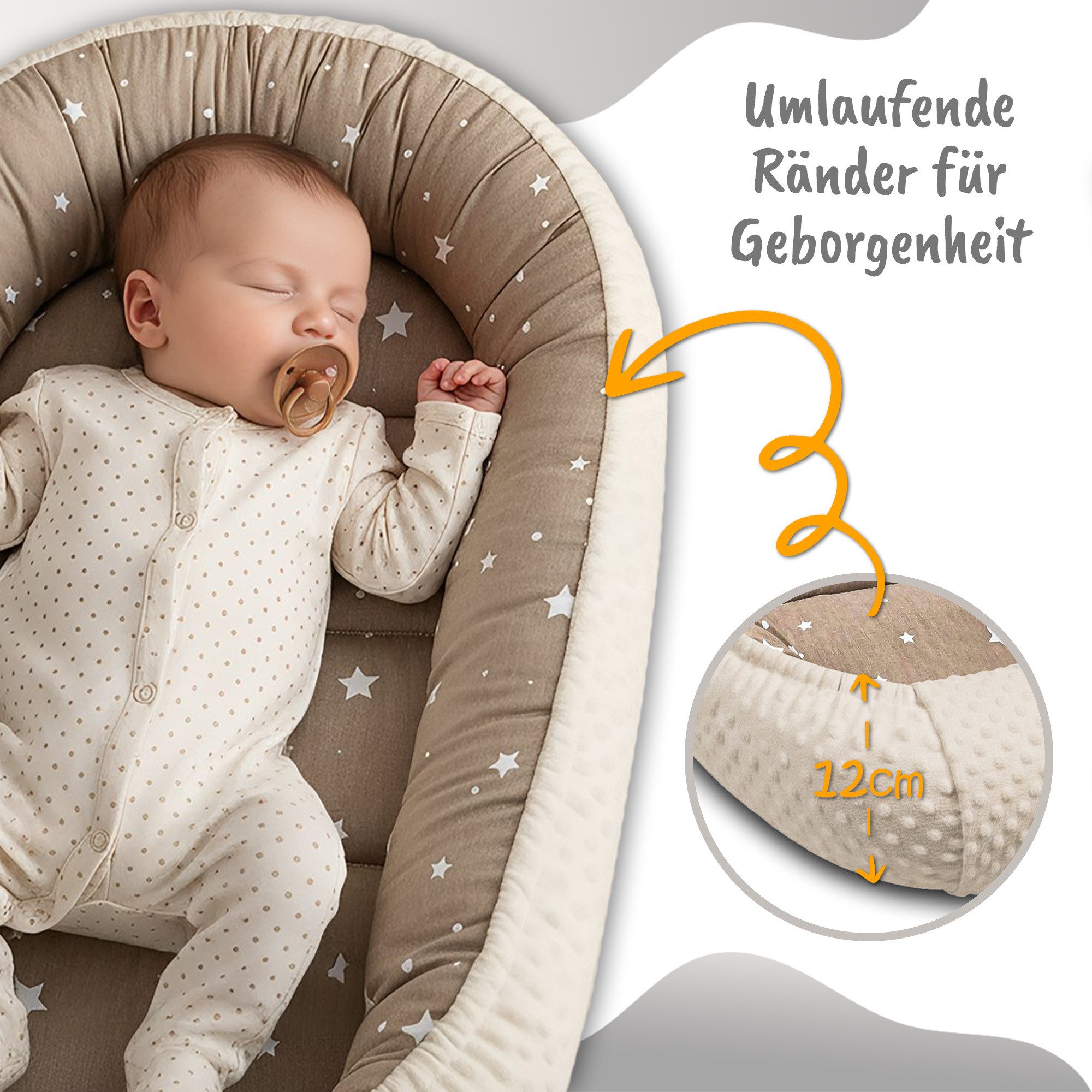 Totsy Baby Kuschelnest Nestchen Baby - Babynestchen Neugeborene Babynest für kinderbett