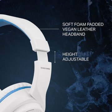 DELTACO Stereo Gaming Headset Kopfhörer für PS5 Headset (außenstehendes Mikrofon, inkl. 5 Jahre Herstellergarantie)