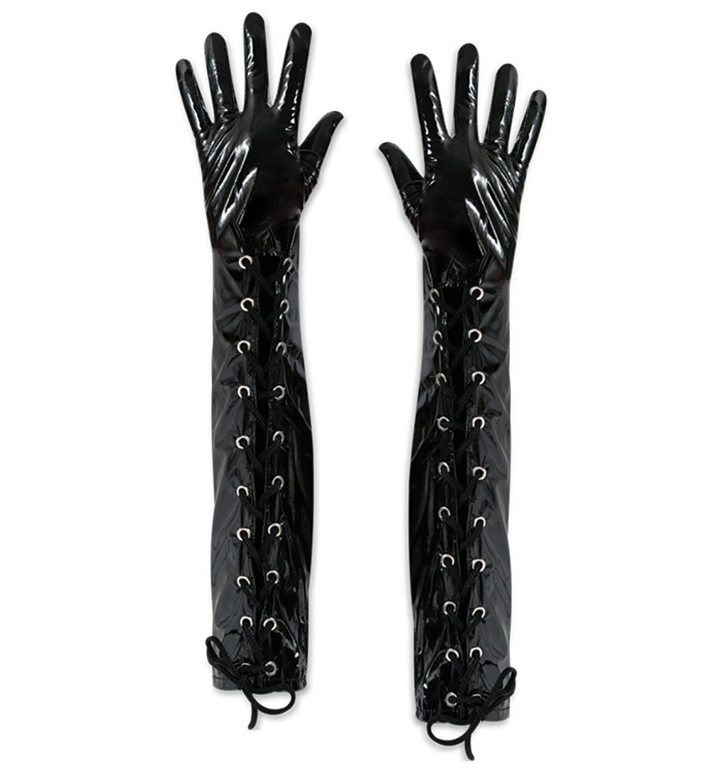 Fries Abendhandschuhe Lack Handschuhe 2 Modelle zur Wahl Domina Dessous Kar günstig online kaufen