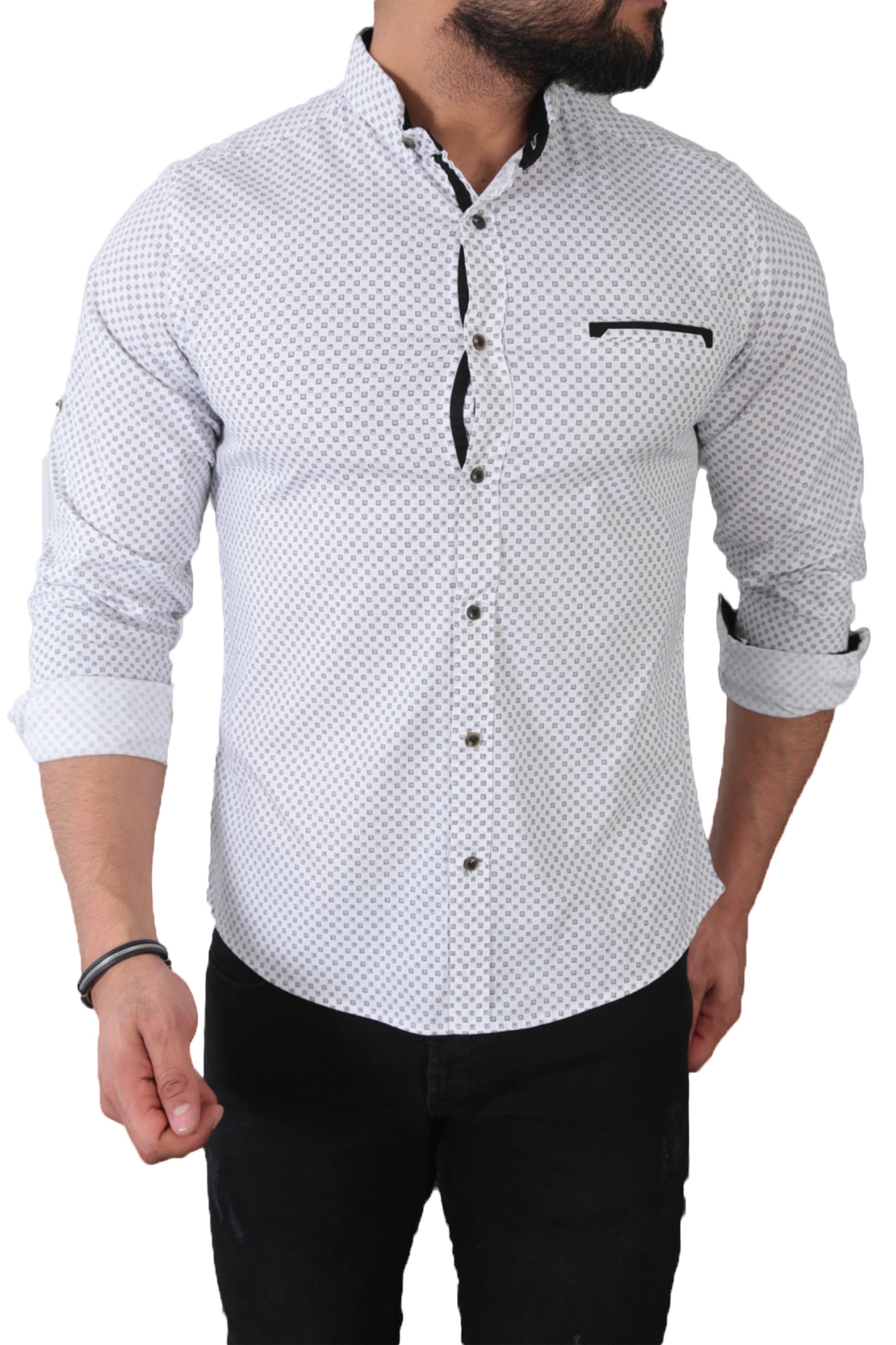 Megaman Jeans Langarmhemd Megaman Herren Freizeit-Hemd Stretch Langarm Hemd günstig online kaufen