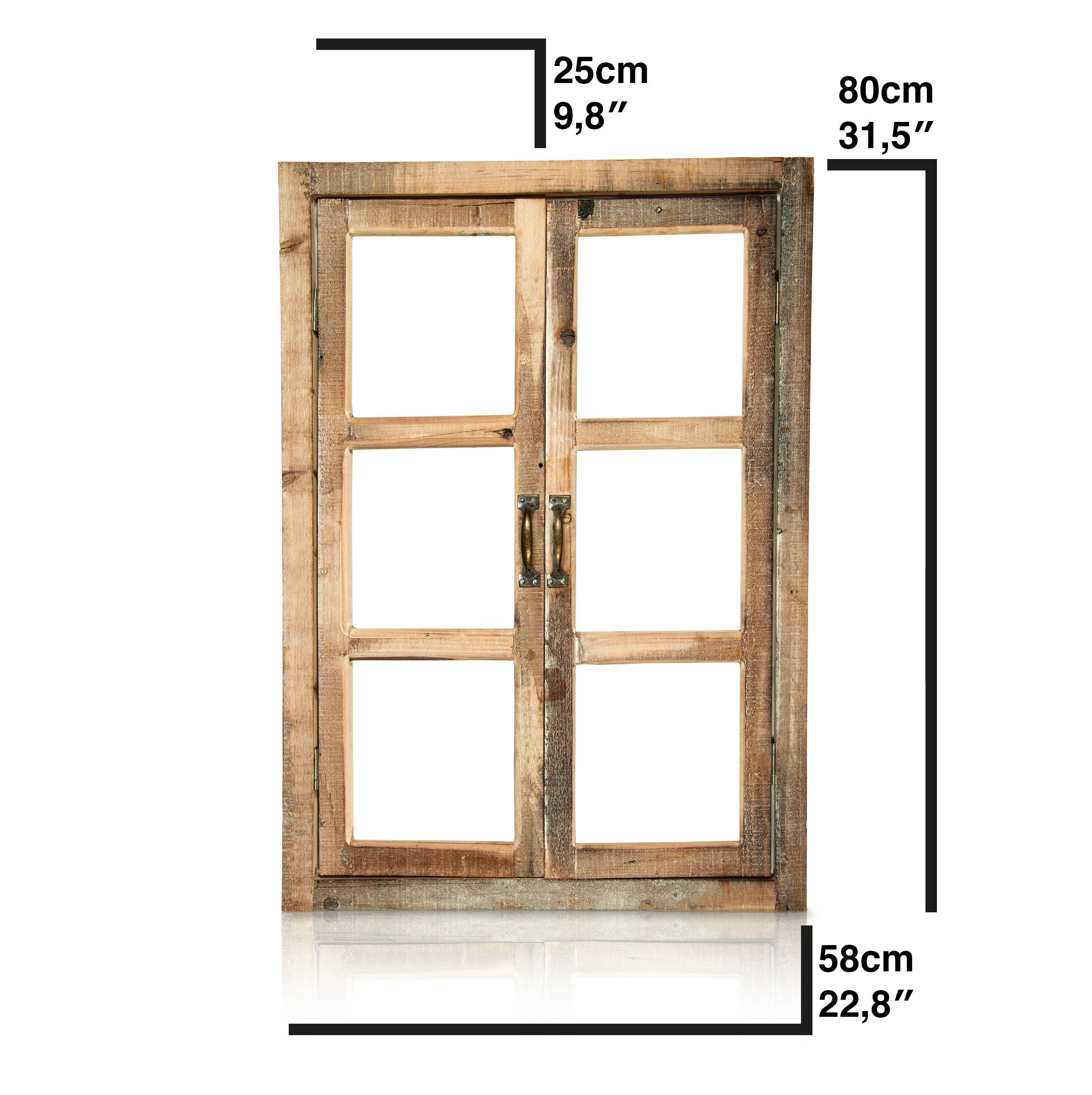 Blümelhuber Dekoobjekt - Vintage Deko-Holzfenster (1 St), ohne Glas